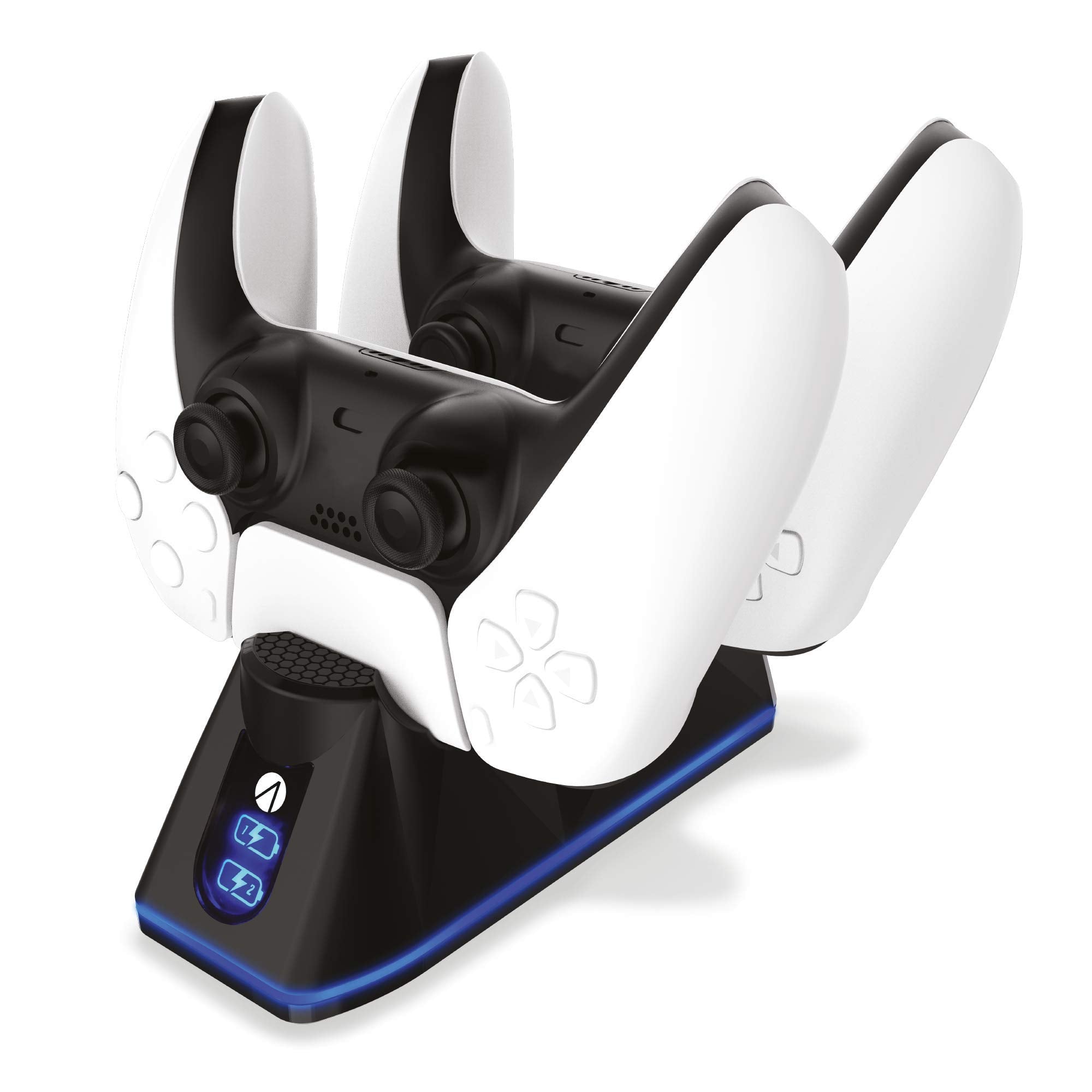 Station de chargement double STEALTH SP-C100 V avec câble pour jeux et chargement compatible avec PS5 - Noir