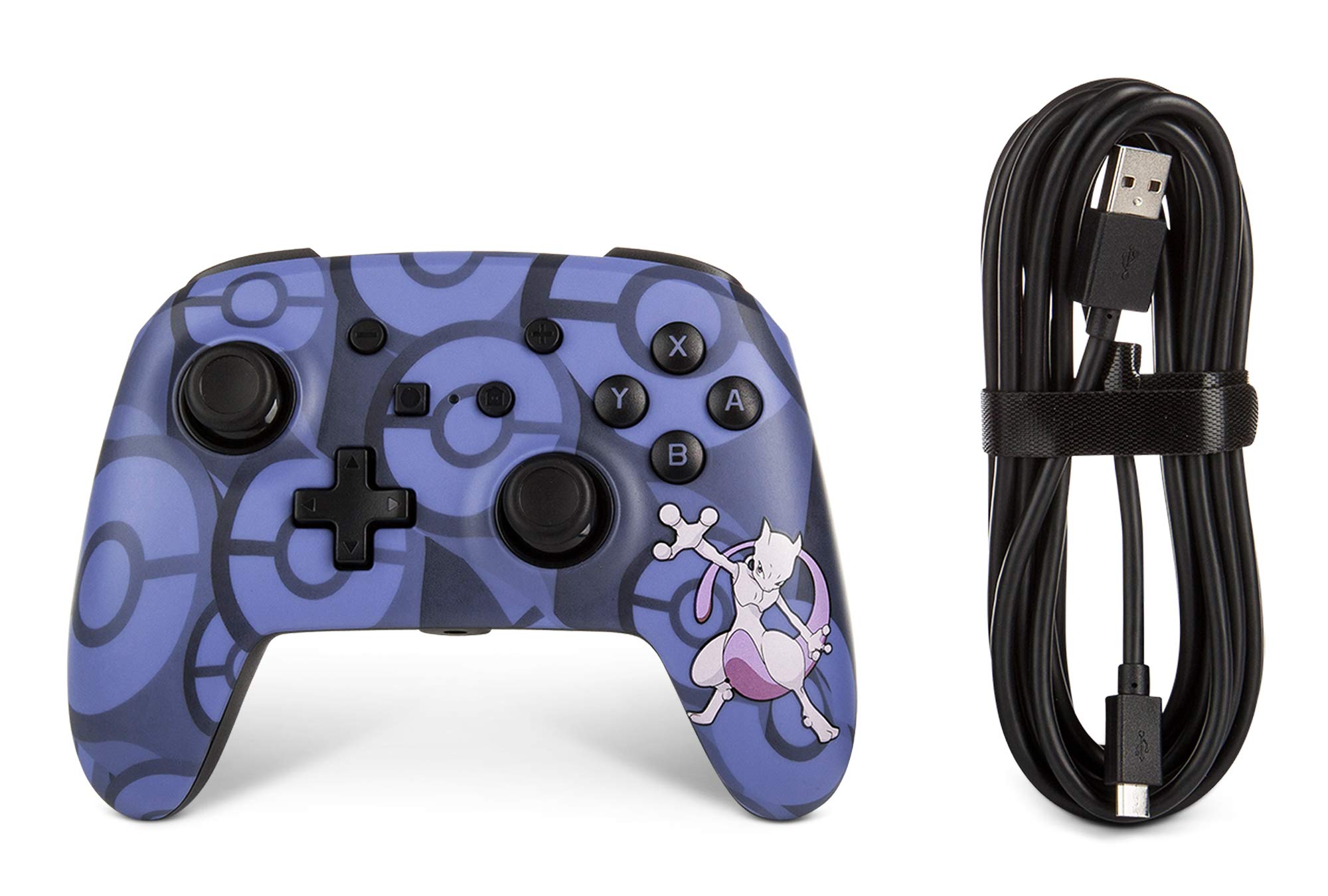 Manette filaire PowerA pour Nintendo Switch - Pokémon Mewtwo