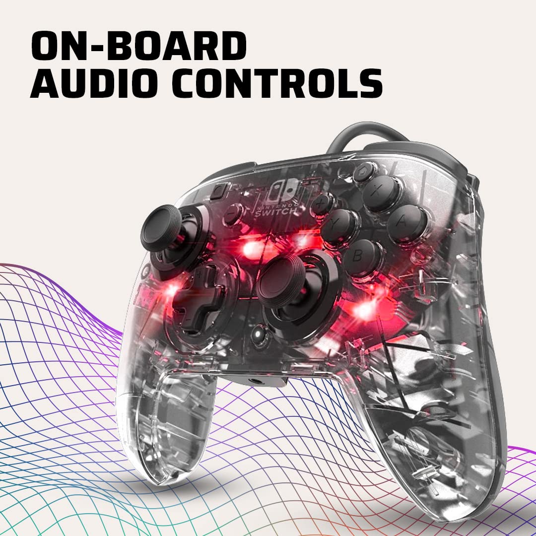 Manette filaire PDP Afterglow Deluxe, noire (prismatique) (Nintendo Switch)