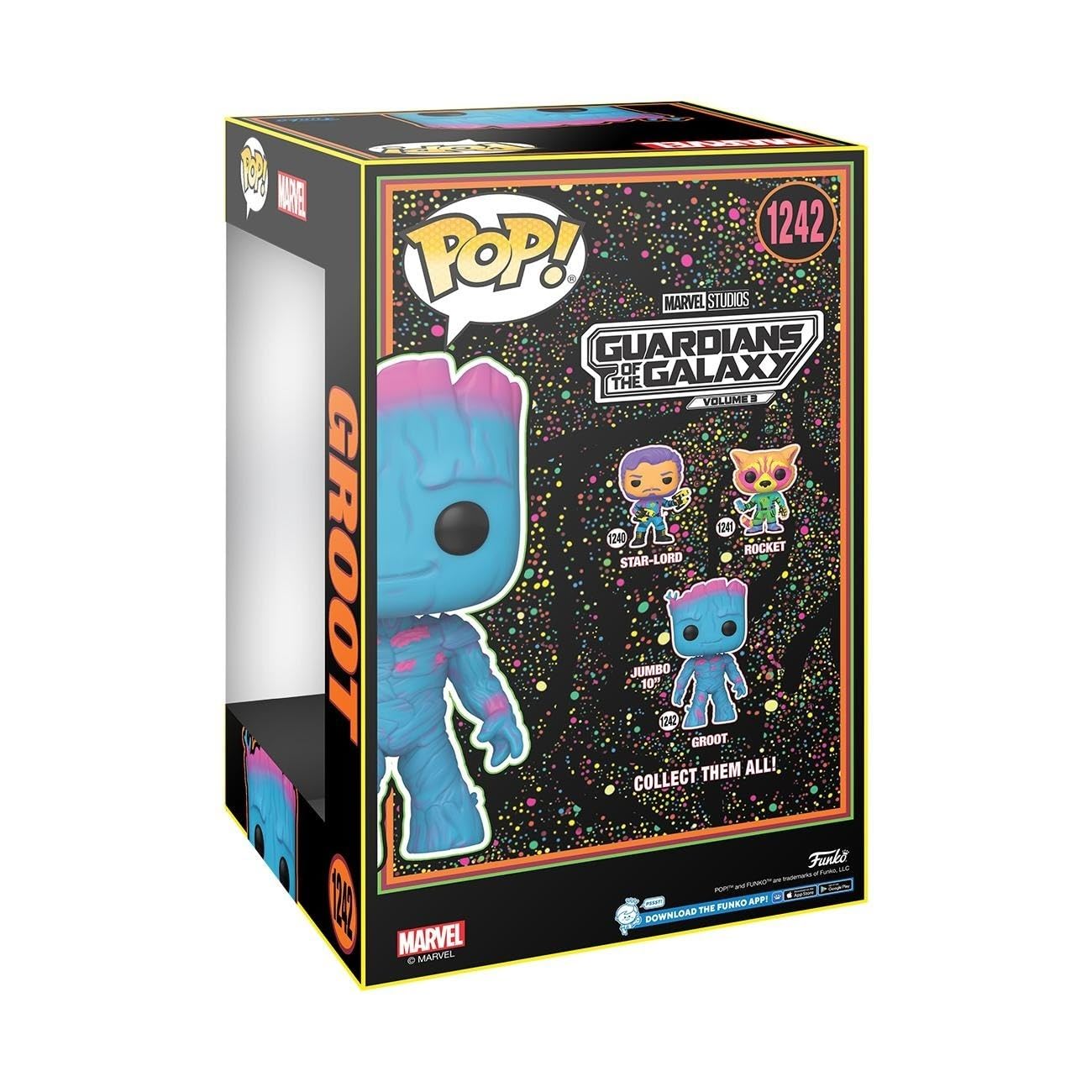 Funko Pop! Jumbo: Guardians Of The Galaxy 3 - Groot - Luz Ultravioleta - Guardianes De La Galaxia - Figura De Vinilo Coleccionable - Idea De Regalo- Mercancia Oficial - Juguetes Para NiñOs Y Adultos