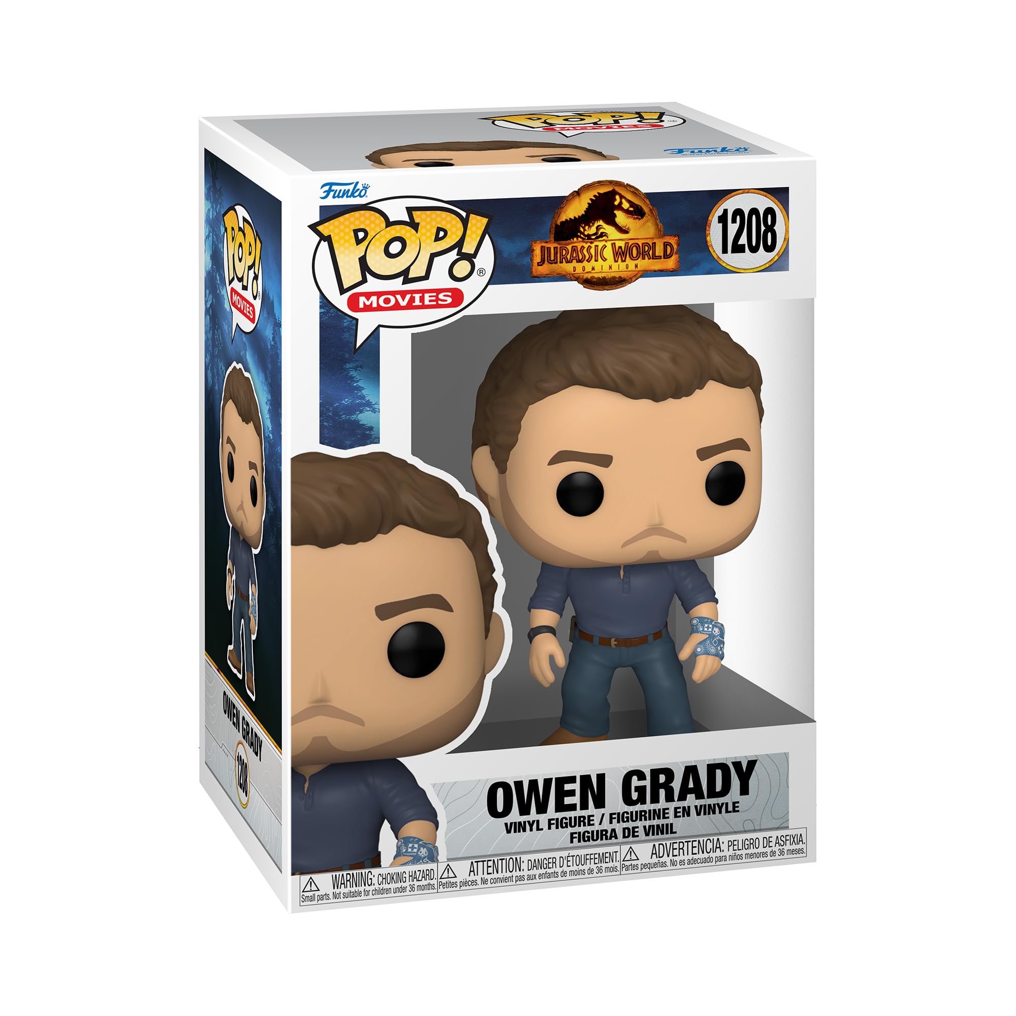Funko Pop! Movies: Jw3 - Owen Grady - Jurassic World 3 - Figura De Vinilo Coleccionable - Idea De Regalo- Mercancia Oficial - Juguetes Para NiñOs Y Adultos - Movies Fans - MuñEco Para Coleccionistas