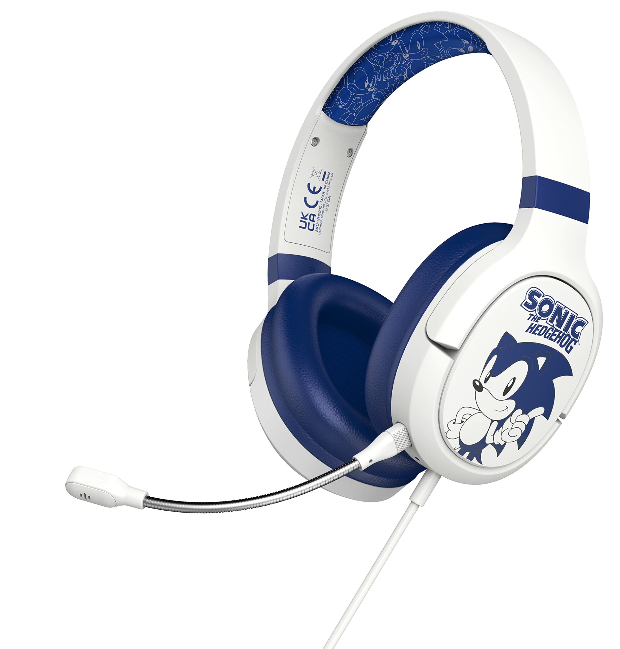 OTL Technologies Sega Classic Sonic The Hedgehog Pro G1 Casque de jeu - Blanc