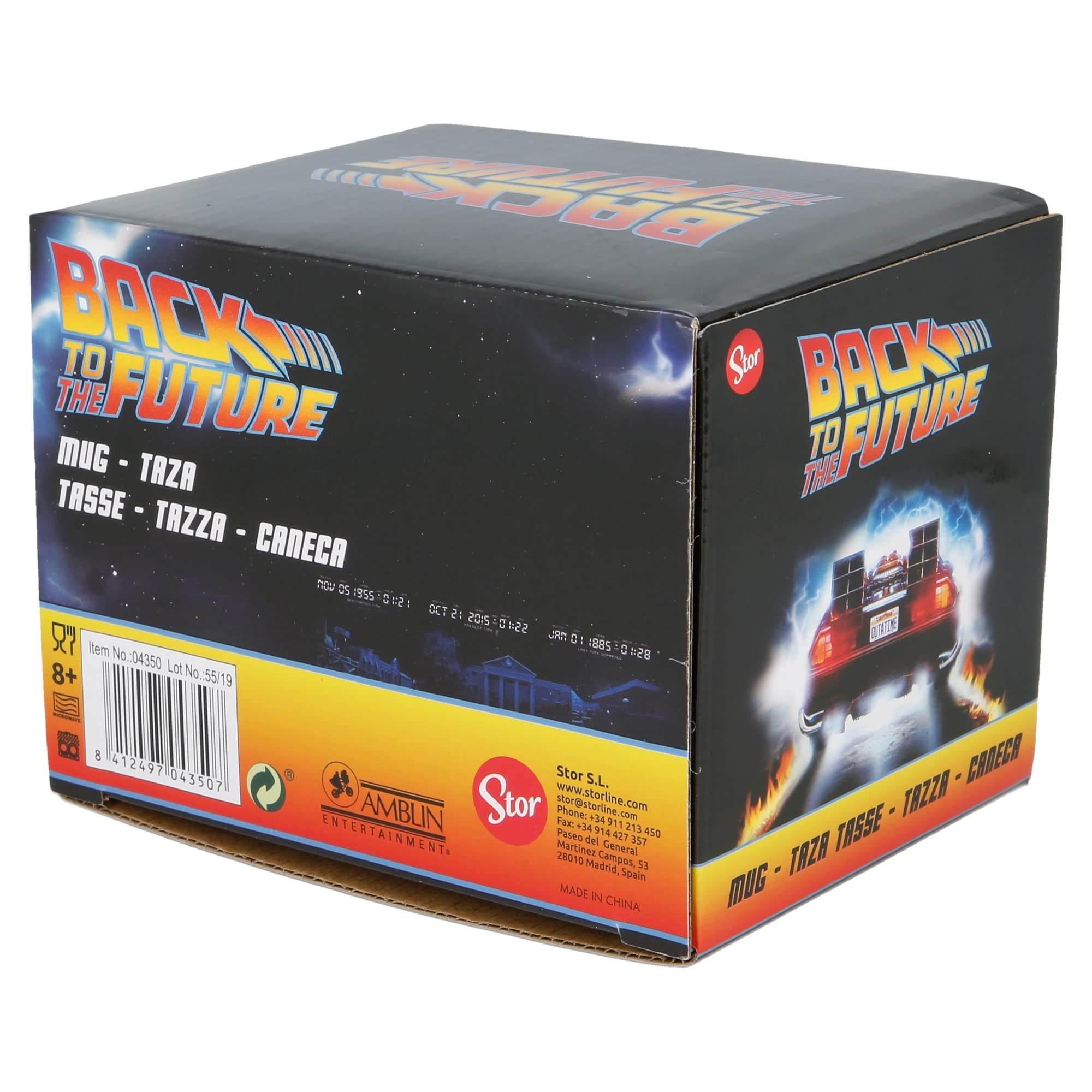 Stor8412497043507ceráMica Desayuno Taza En Regalo Caja, 400 Ml Capacidad, Regreso Al Futuro