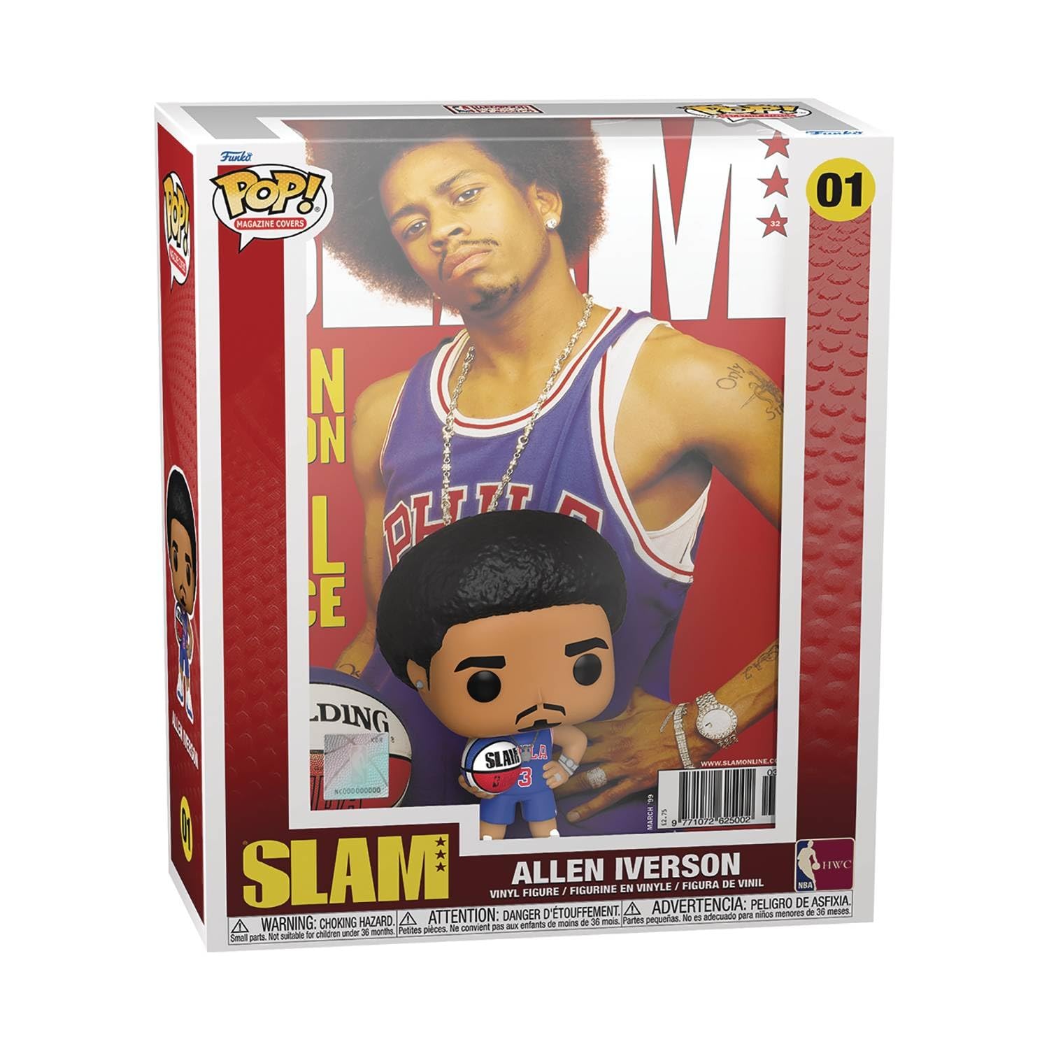 Funko Pop! Nba Cover: Slam - Allen Iverson Iverson - Nba + Slam Magazine - Figura De Vinilo Coleccionable - Idea De Regalo- Mercancia Oficial - Juguetes Para NiñOs Y Adultos - Sports Fans