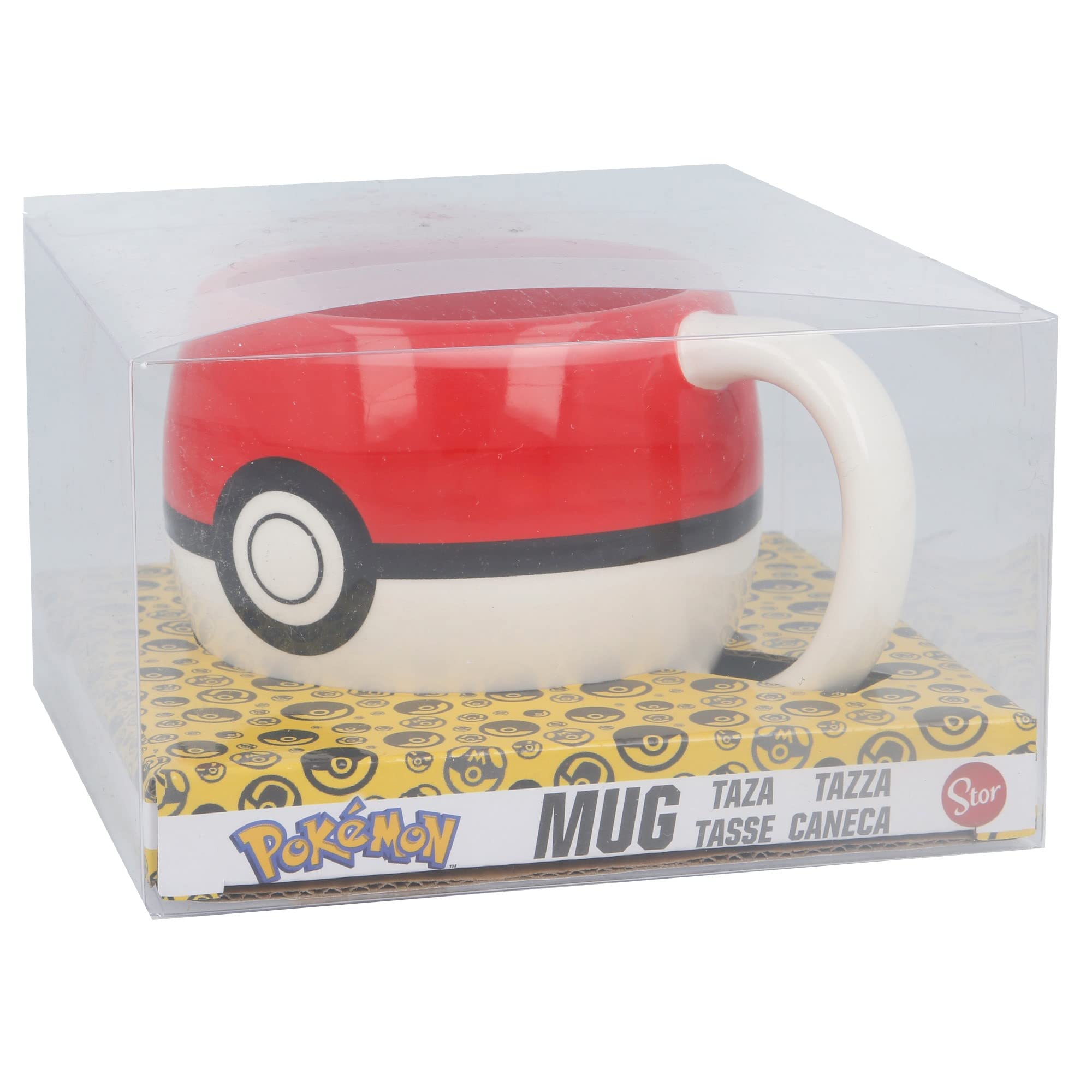 Merchandising Stor Taza CeráMica 3d Pokeball 490 Ml (Pokemon) - En Caja Regalo