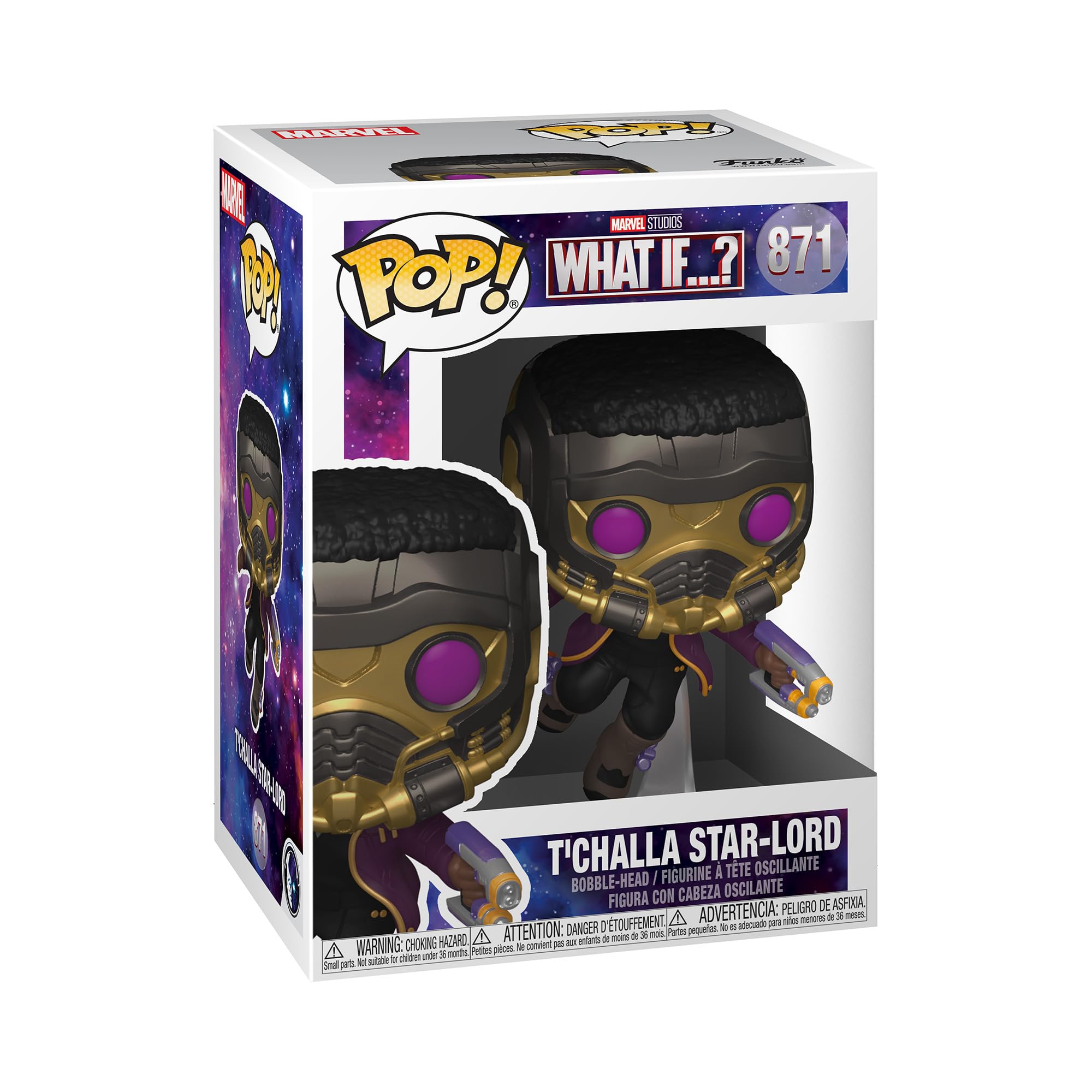 Funko Pop! Marvel: Marvel - What If- T’Challa Star-Lord - Marvel What If - Figura De Vinilo Coleccionable - Idea De Regalo- Mercancia Oficial - Juguetes Para NiñOs Y Adultos - Tv Fans