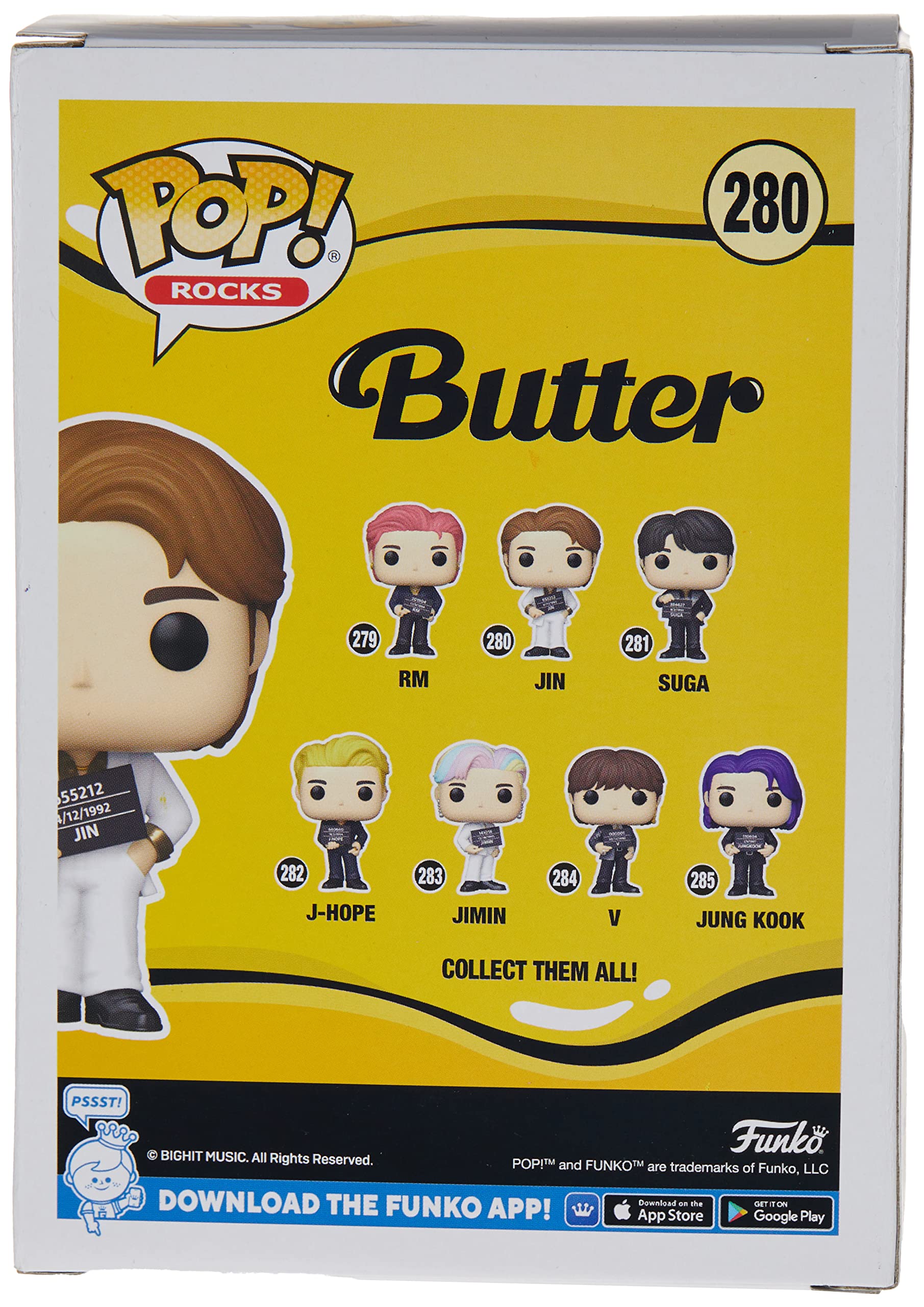 Funko Pop! Rocks: Bts Butter - Jin - Figuras Miniaturas Coleccionables Para ExhibicióN - Idea De Regalo - MercancíA Oficial - Juguetes Para NiñOs Y Adultos - Fans De Music - MuñEco Para Coleccionistas