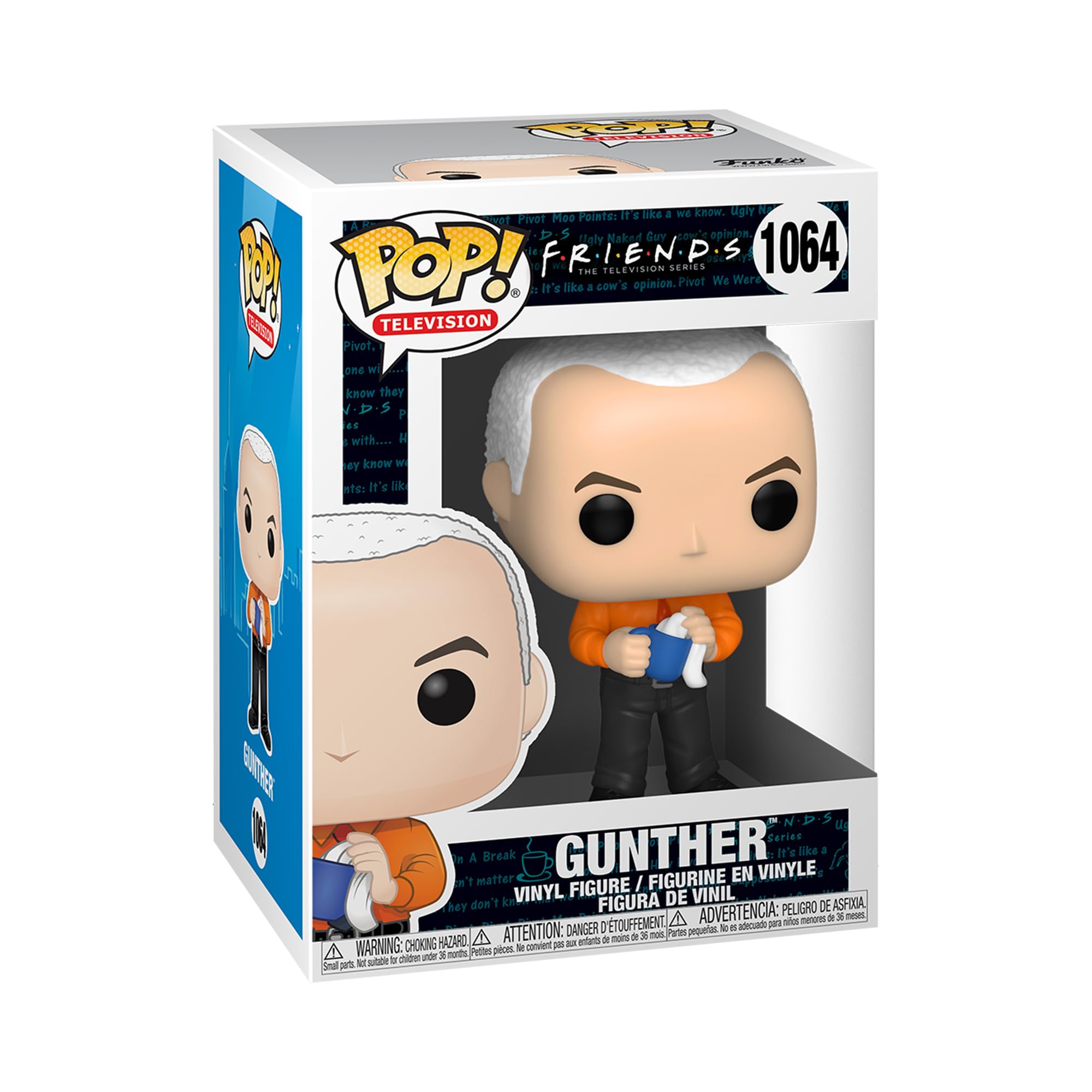 Funko Pop! Tv: Frien DS - Gunther In Vest - 1/6 de Probabilidades de Obtener la RARA Variante Chase - Figura de Vinilo Coleccionable - Idea de Regalo- Mercancia Oficial - TV Fans