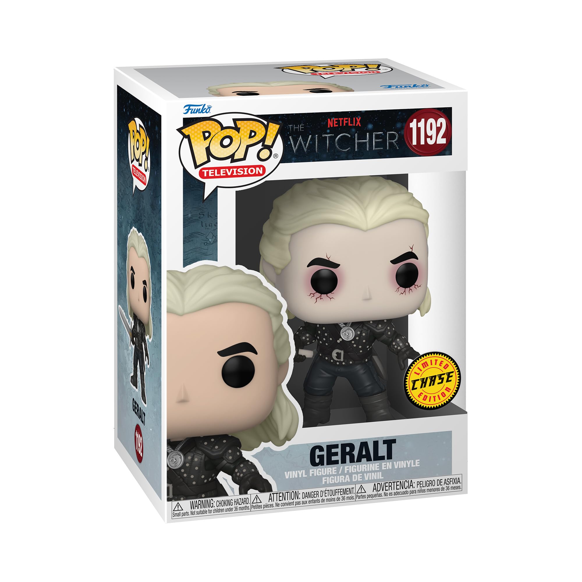 Funko Pop! Tv: Witcher - Geralt - 1/6 De Probabilidades De Obtener La Rara Variante Chase - The Witcher - El Brujo - Figura De Vinilo Coleccionable - Idea De Regalo- Mercancia Oficial - Tv Fans