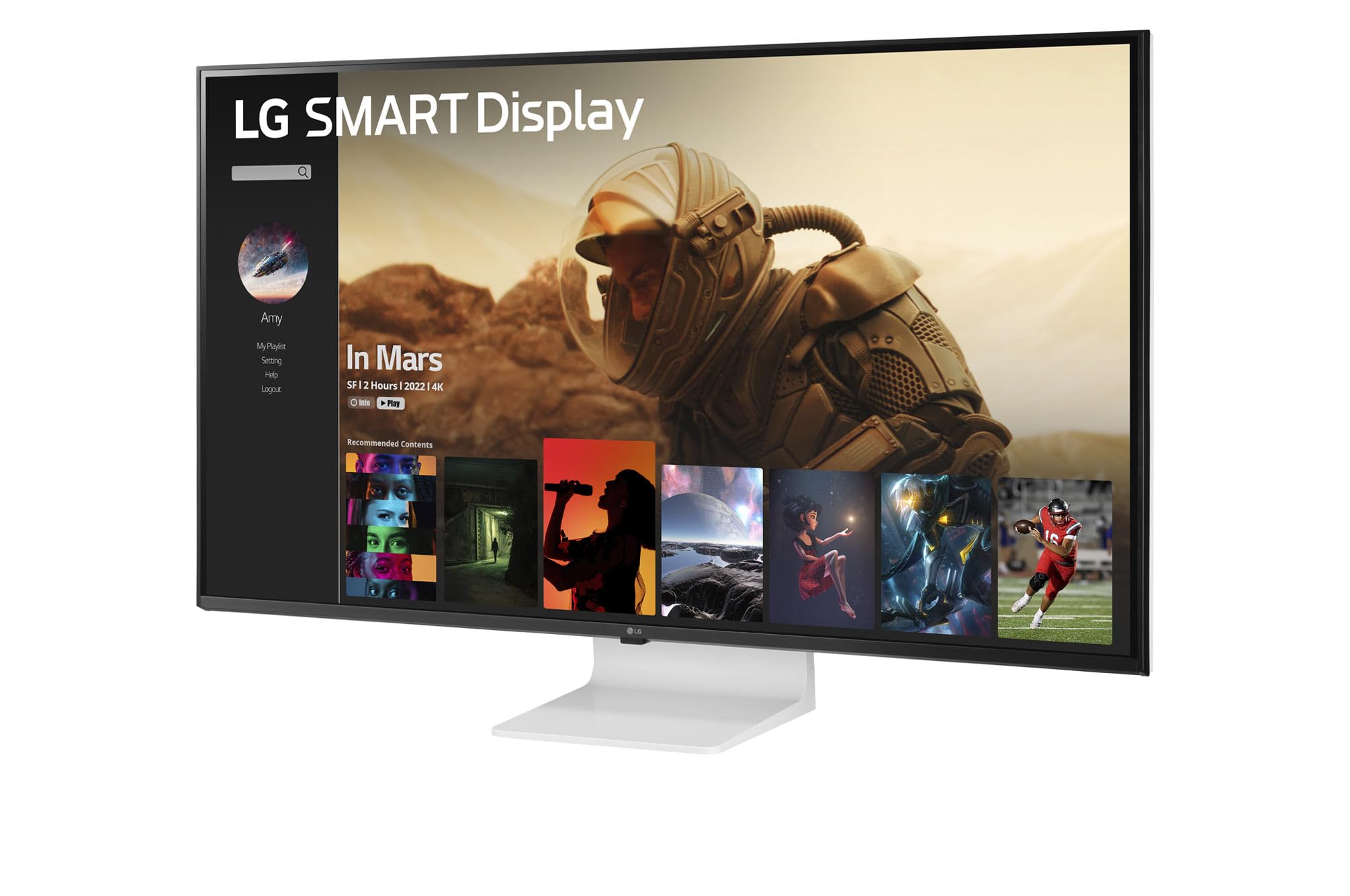 Smart Monitor LG 43SQ700S-W 42.5'/ 4K/ Smart TV/ Multimedia/ Blanco