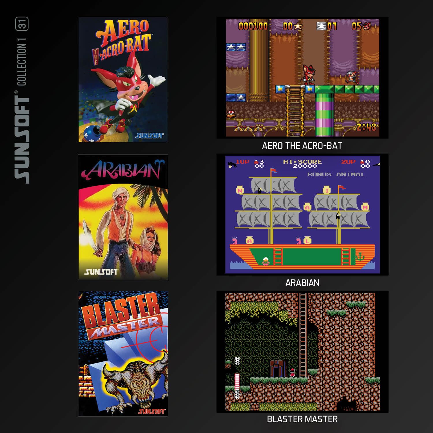 Cartucho Blaze Entertainment Evercade Sunsoft Collection 1 (Retro)