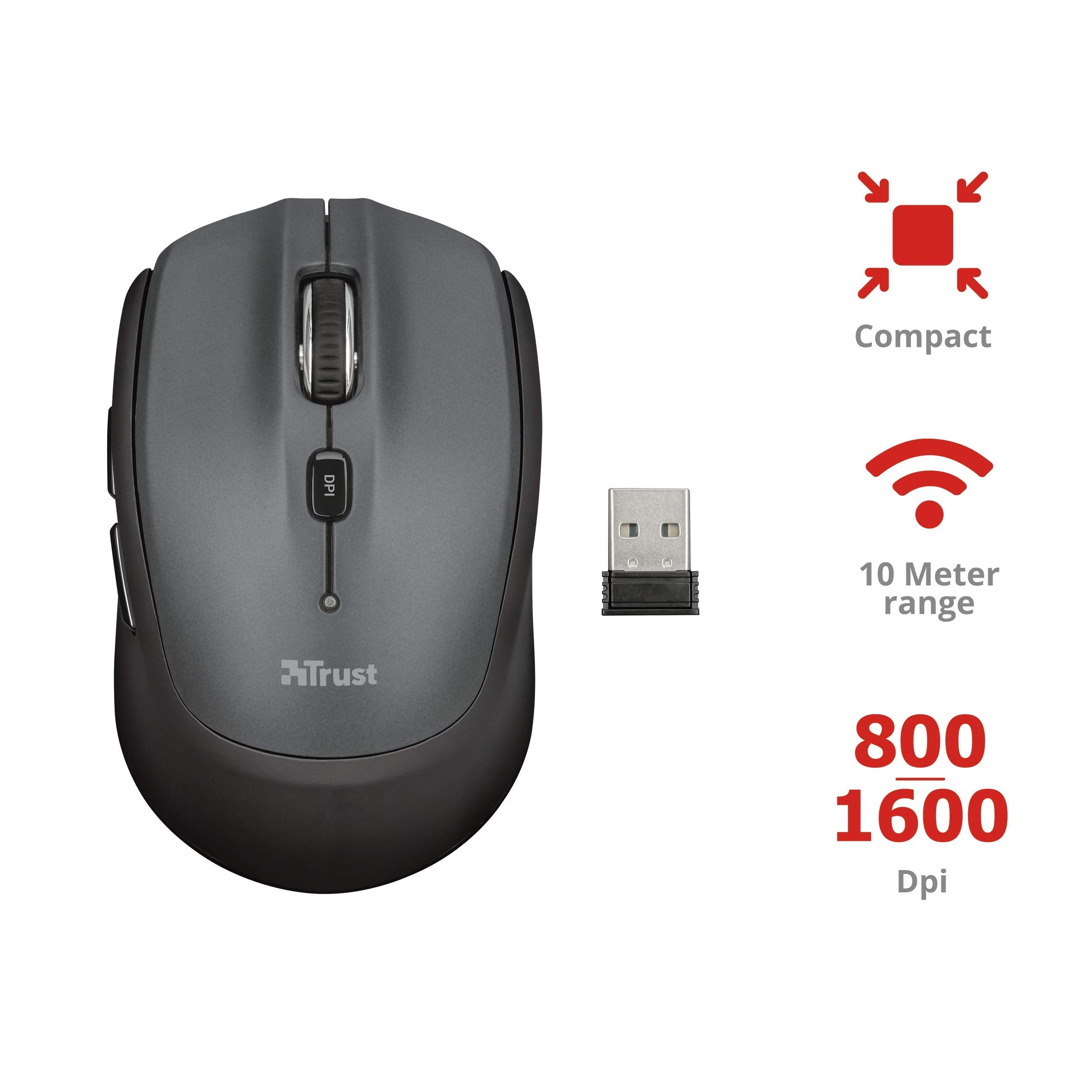Souris sans fil compacte Trust Nona