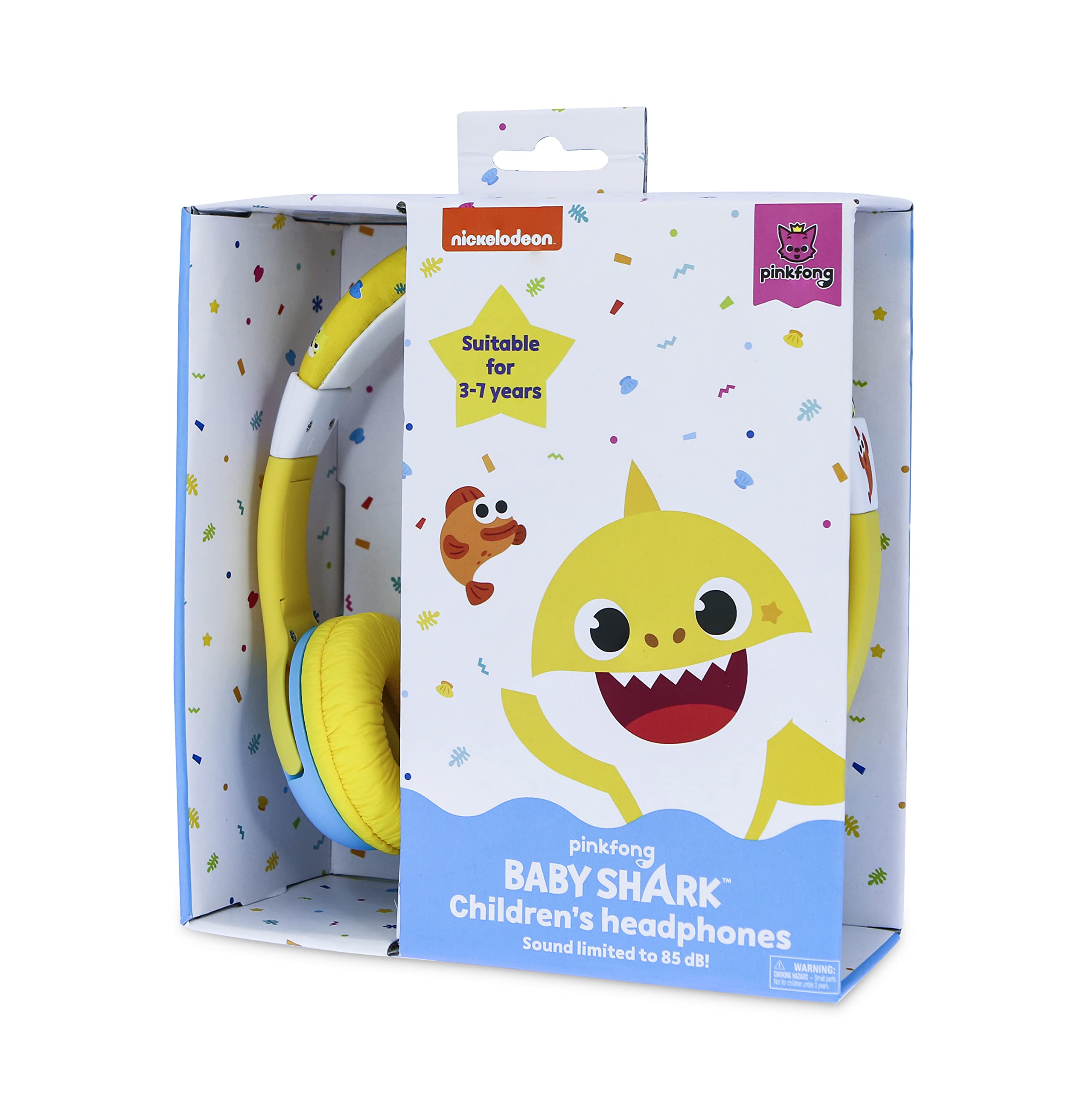Otl Technologies Baby Shark Bs0845 Holiday With Oli - Auriculares De Diadema Para NiñOs (3 A 7 AñOs), Color Amarillo