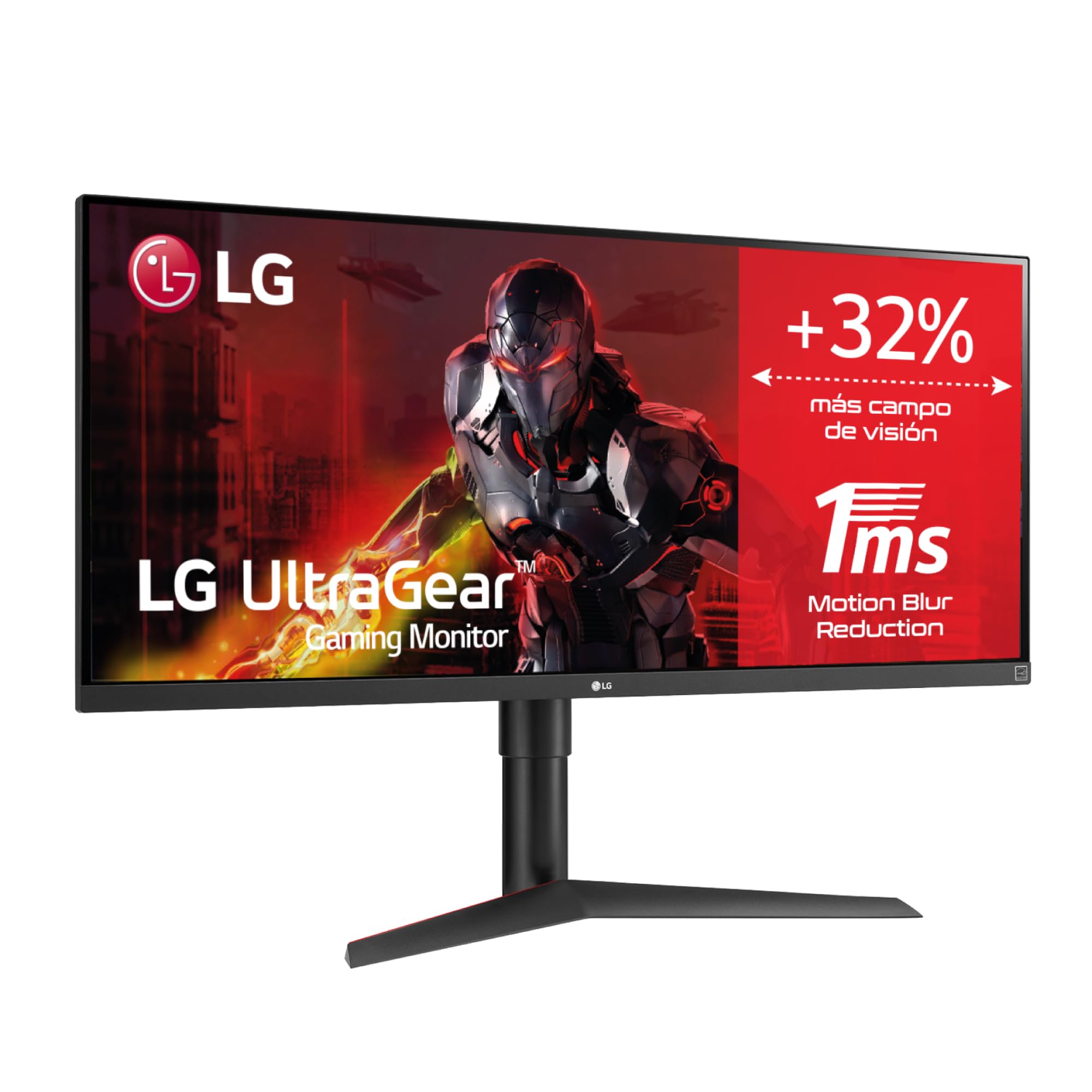 Monitor Gaming Ultrapanorámico LG 34WP65G-B 34'/ WFHD/ 1ms/ 75Hz/ IPS/ Regulable en altura/ Negro