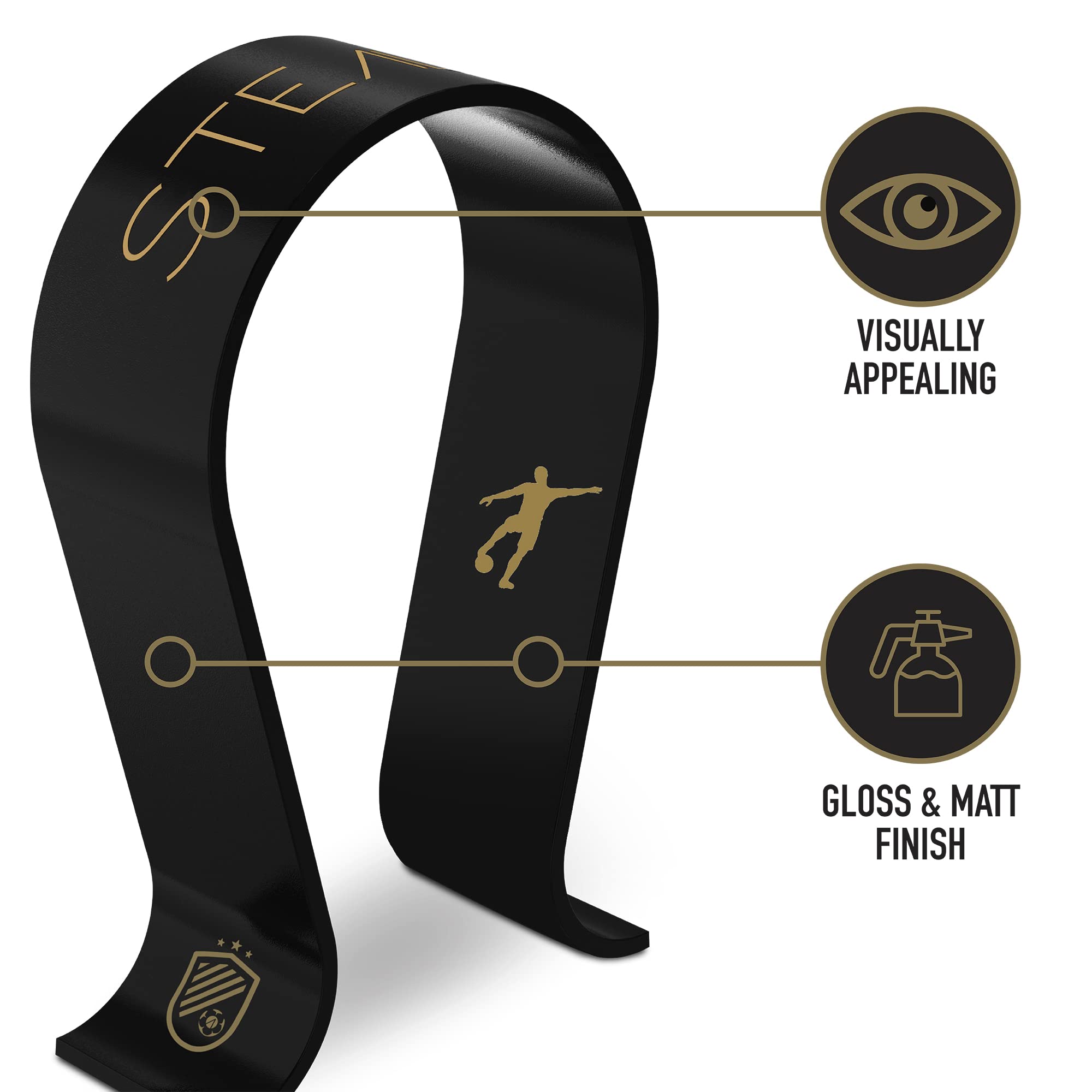 Casque supra-auriculaire de jeu Stealth Gold Edition avec support et microphone flexible pour PC, mobile et tablette, Xbox One, PS4, Nintendo Switch, confortable et résistant, prise audio 3,5 mm, câble 1,5 m