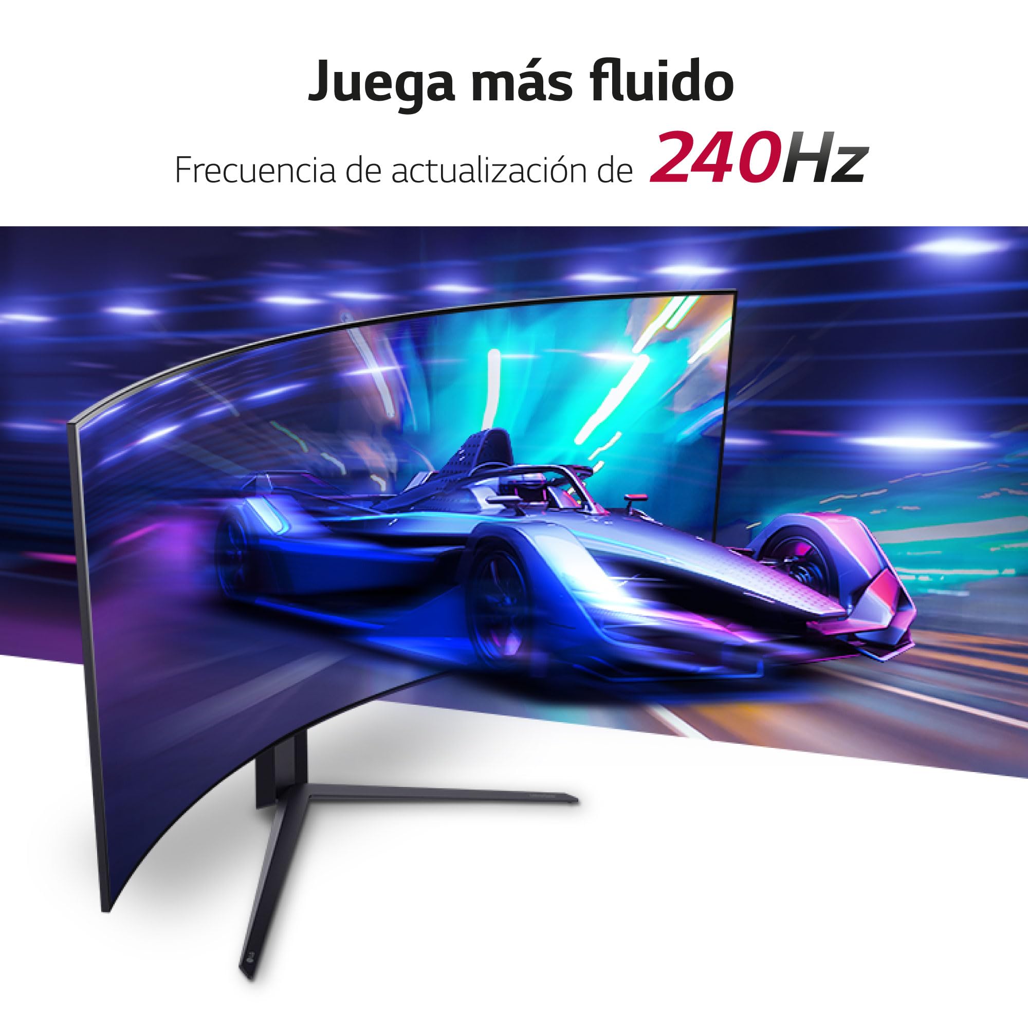 Monitor Gaming Ultrapanorámico Curvo LG UltraGear 45GR95QE-B 44.5'/ WQHD/ 0.03ms/ 240Hz/ OLED/ Regulable en altura/ Negro