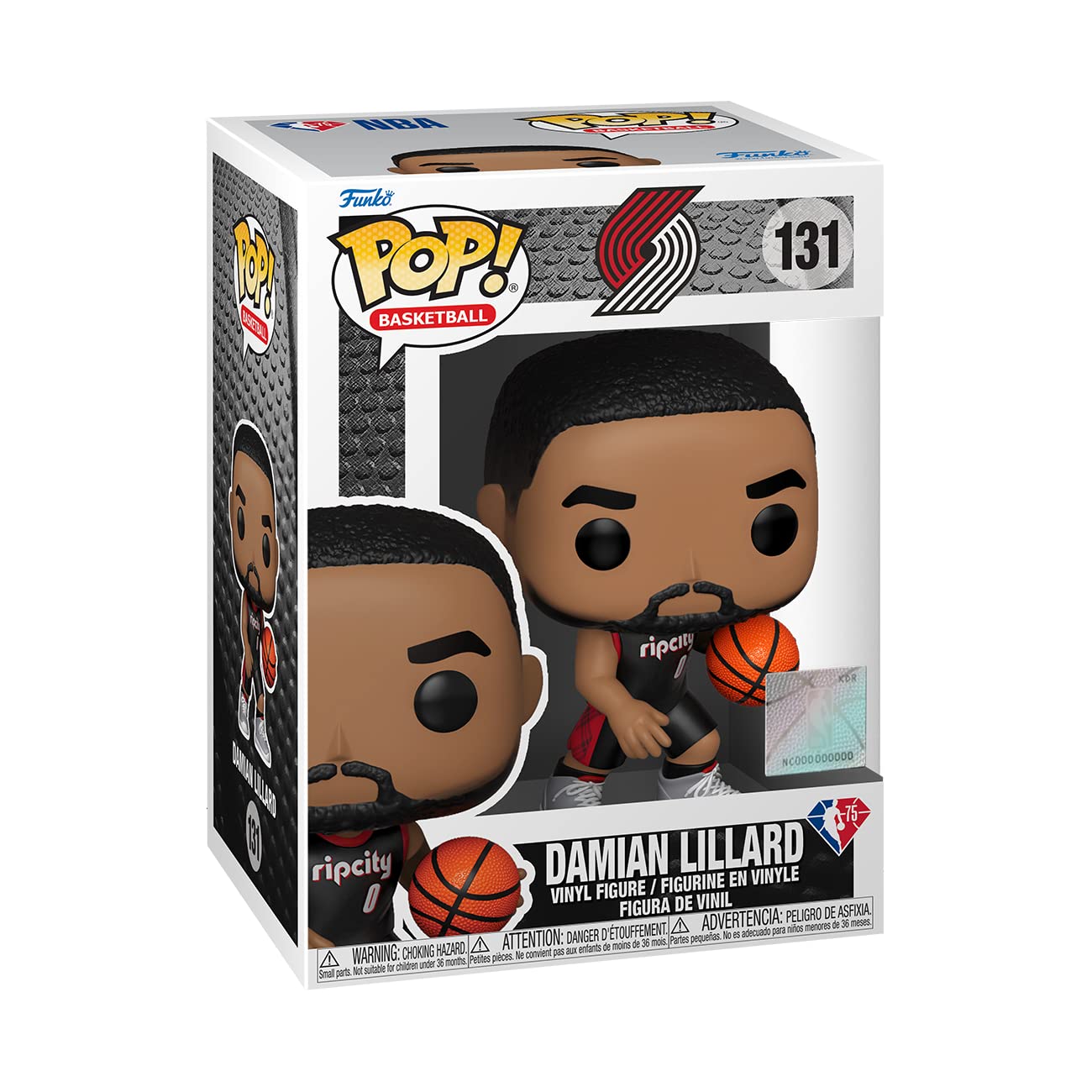 Funko Pop! Nba: Blazers - Damian Lillard - (White Jersey) - Figuras Miniaturas Coleccionables Para ExhibicióN - Idea De Regalo - MercancíA Oficial - Juguetes Para NiñOs Y Adultos - Fans De Sports