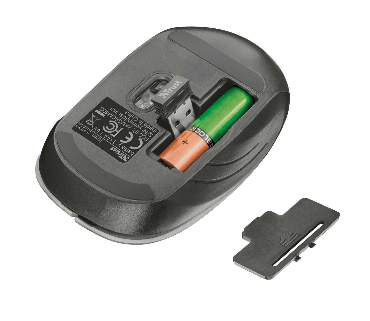 Trust Aera - Souris sans fil, Gris