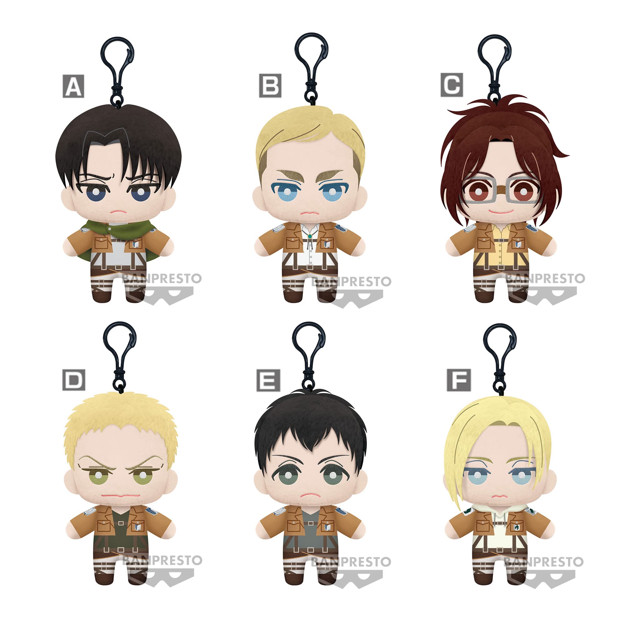 Banpresto Figura Attack On Titan - Tomonui Plush Assort Series 2 15cm Multicolor Bp19192