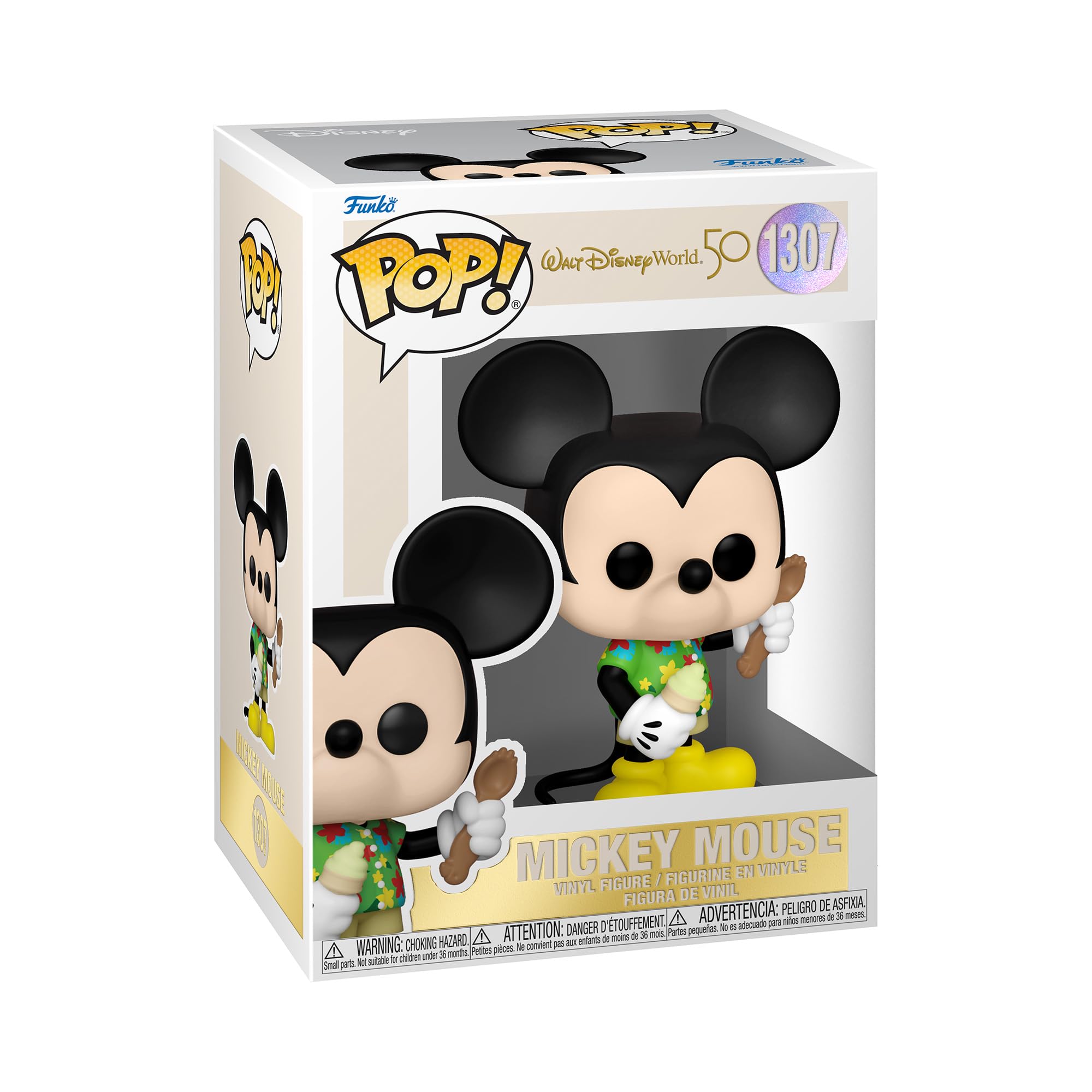 Funko Pop! Disney: Wdw 50th - Aloha Mickey Mouse - Disney World 50th Anniversary - Figura De Vinilo Coleccionable - Idea De Regalo- Mercancia Oficial - Juguetes Para NiñOs Y Adultos