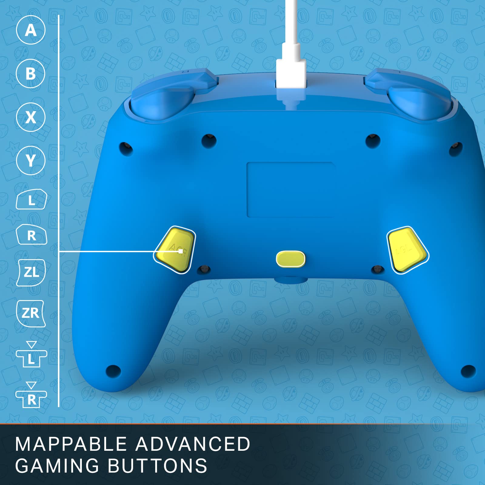 Manette filaire améliorée PowerA pour Nintendo Switch - Mario Pop Art