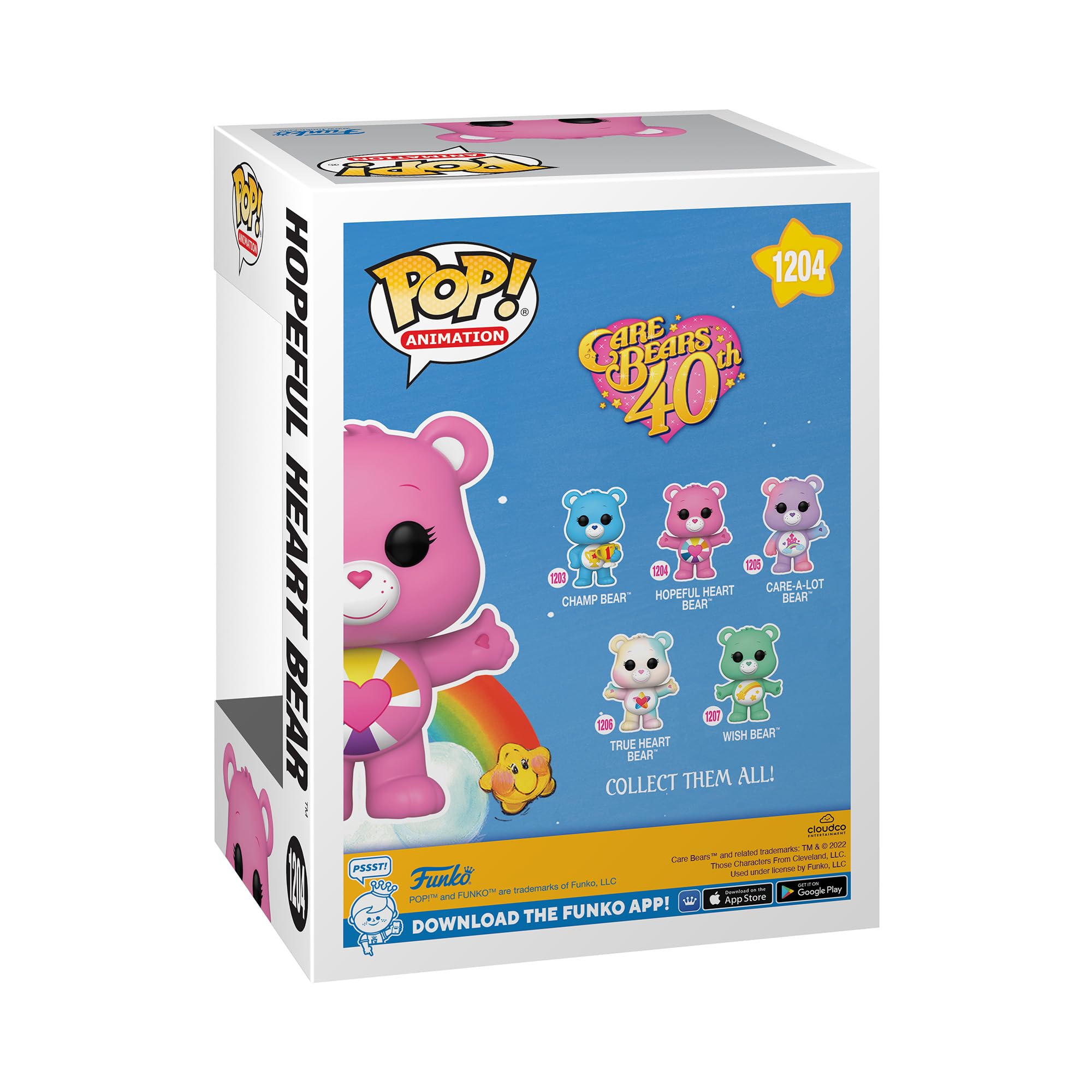 Funko Pop! Animation: Cb40- Hopeful Heart Bear - Brilla En La Oscuridad Ch - Care Bears - Figura De Vinilo Coleccionable - Idea De Regalo- Mercancia Oficial - Juguetes Para NiñOs Y Adultos - Tv Fans