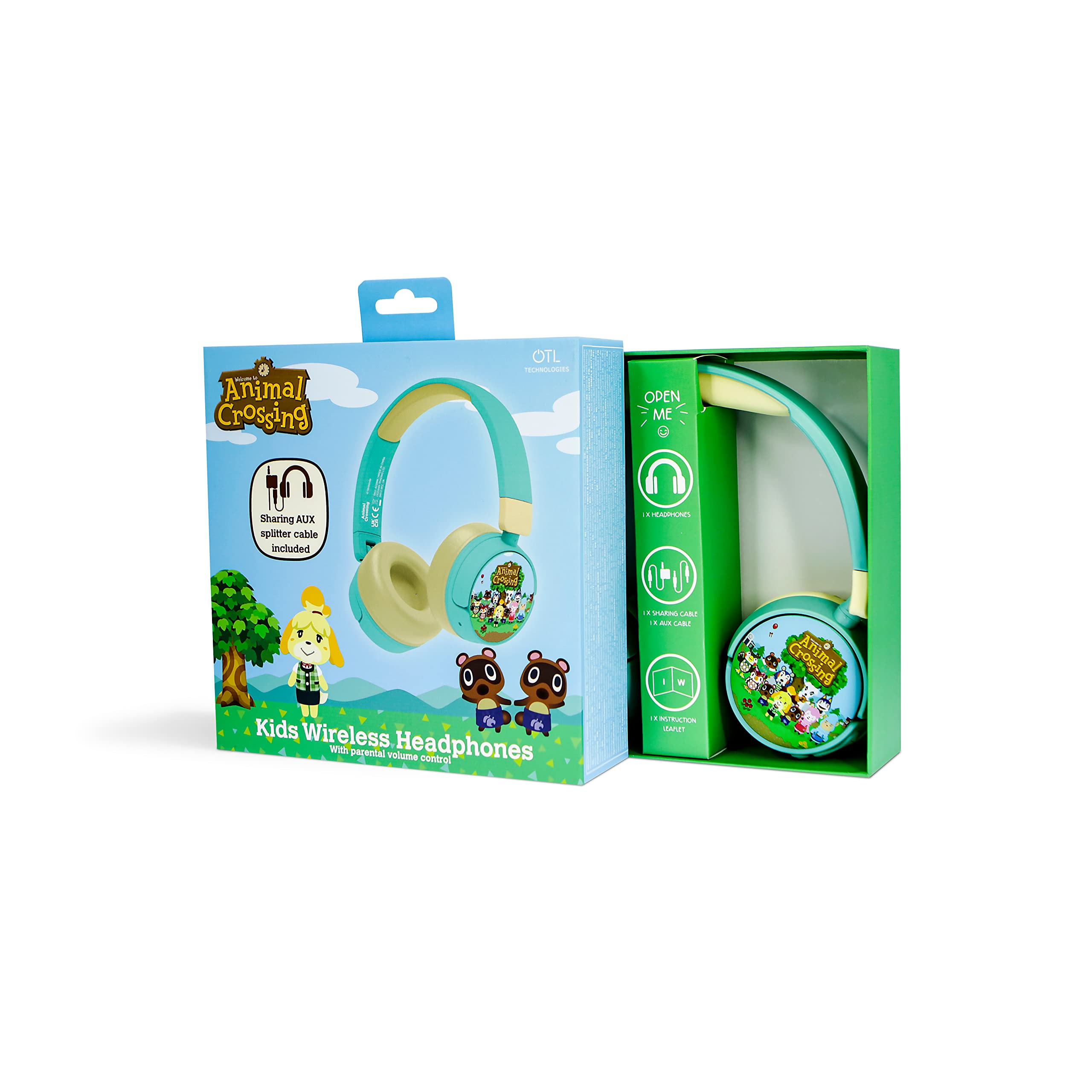 Otl Technologies Auriculares Infantiles InaláMbricos Animal Crossing Bluetooth Plegables
