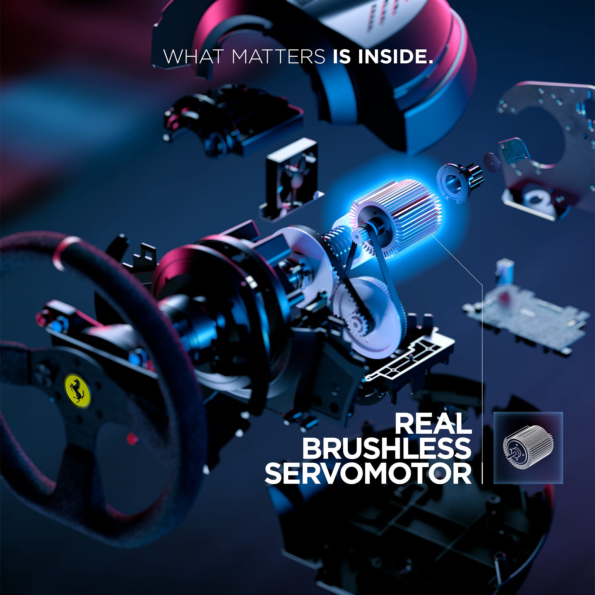 Thrustmaster T300 Ferrari Integral, Volante Para PS4 - /PS3/PC, Tamaño Único, Negro