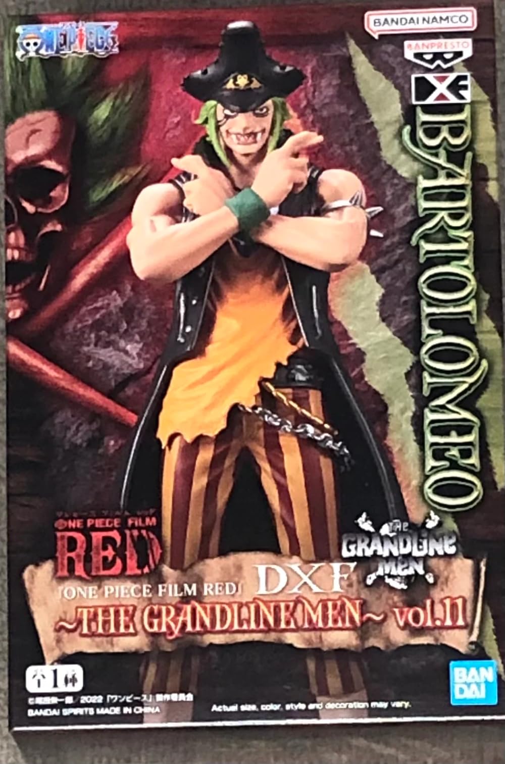 Banpresto Figura De AccióN Bartolomeo One Piece Film Red - Dxf The Grandline Men Volumen 11 17cm Bp19284 Multicolor