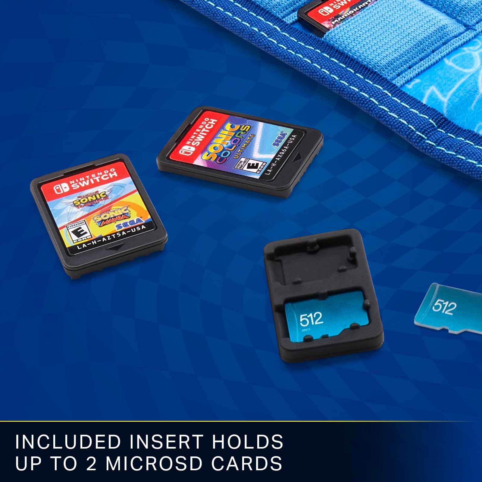 Fundas Y Almacenamiento Powera Estuche Plegable Para Tarjetas De Juego Patada Sonic ( NINTENDO SWITCH - )