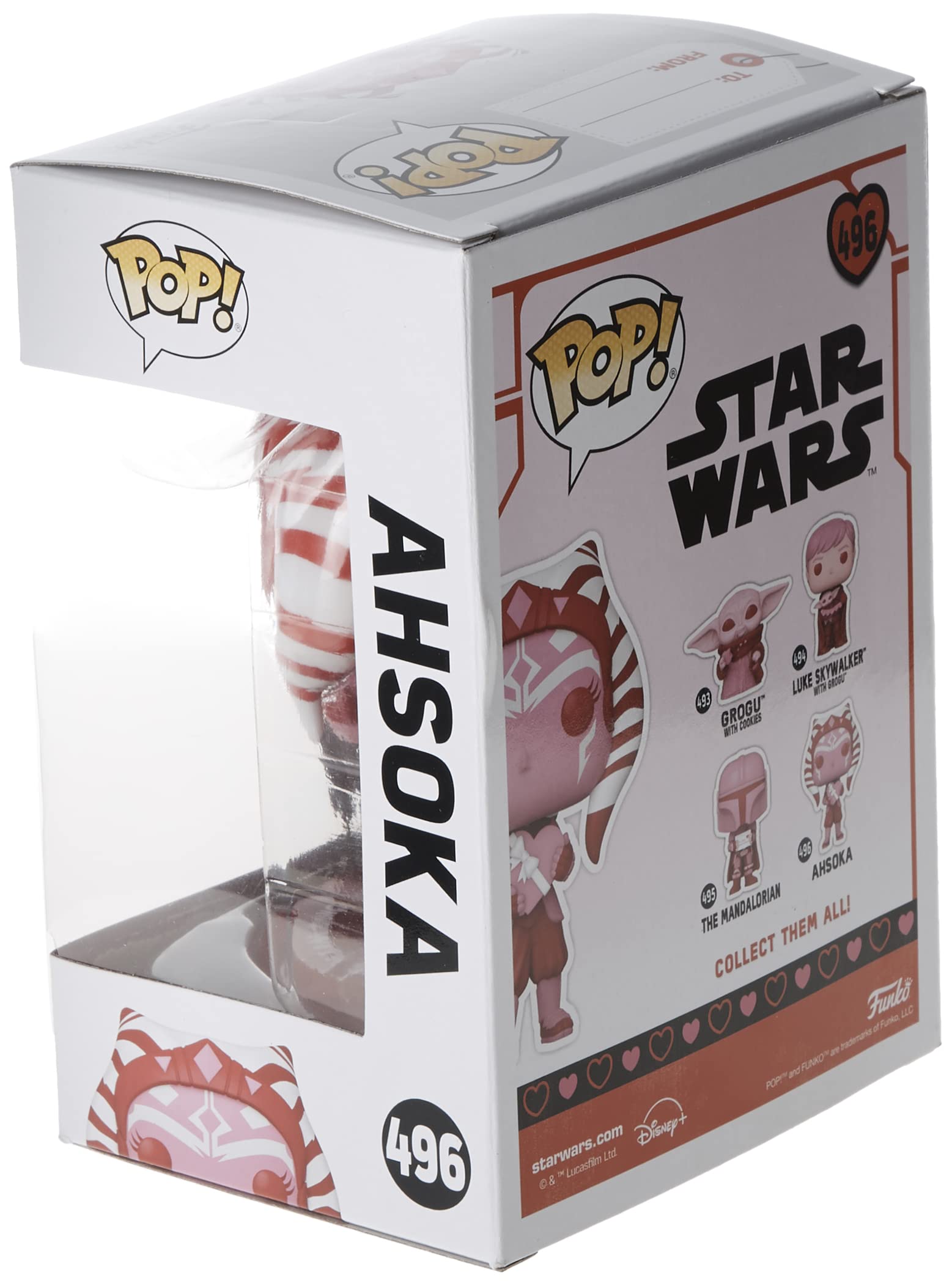 Funko Pop! Star Wars: Valentines - Ahsoka Tano - The Mandalorian - Figura De Vinilo Coleccionable - Idea De Regalo- Mercancia Oficial - Juguetes Para NiñOs Y Adultos - Tv Fans