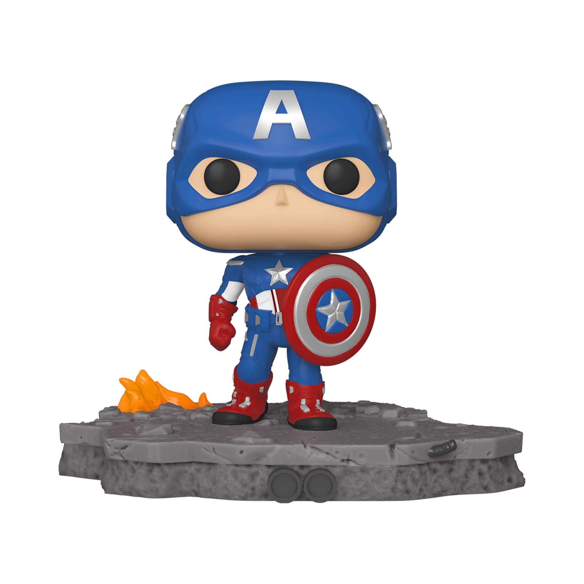 Funko Pop! Deluxe: Marvel Avengers - Captain America - (Assemble) - Figura De Vinilo Coleccionable - Idea De Regalo- Mercancia Oficial - Juguetes Para NiñOs Y Adultos - Movies Fans
