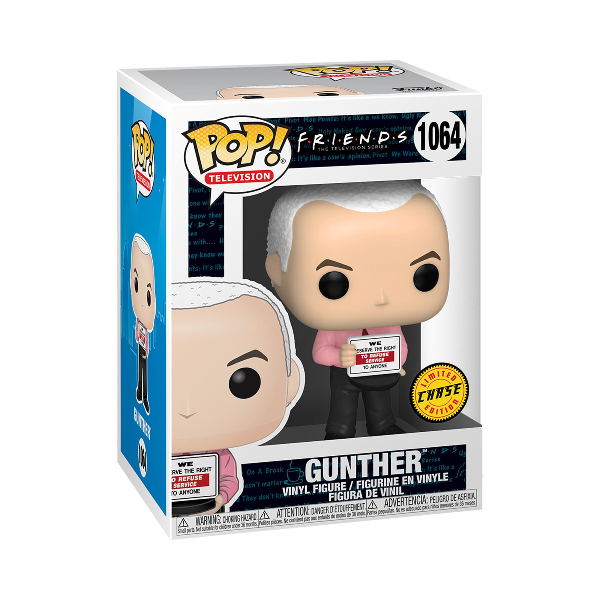 Funko Pop! Tv: Frien DS - Gunther In Vest - 1/6 de Probabilidades de Obtener la RARA Variante Chase - Figura de Vinilo Coleccionable - Idea de Regalo- Mercancia Oficial - TV Fans