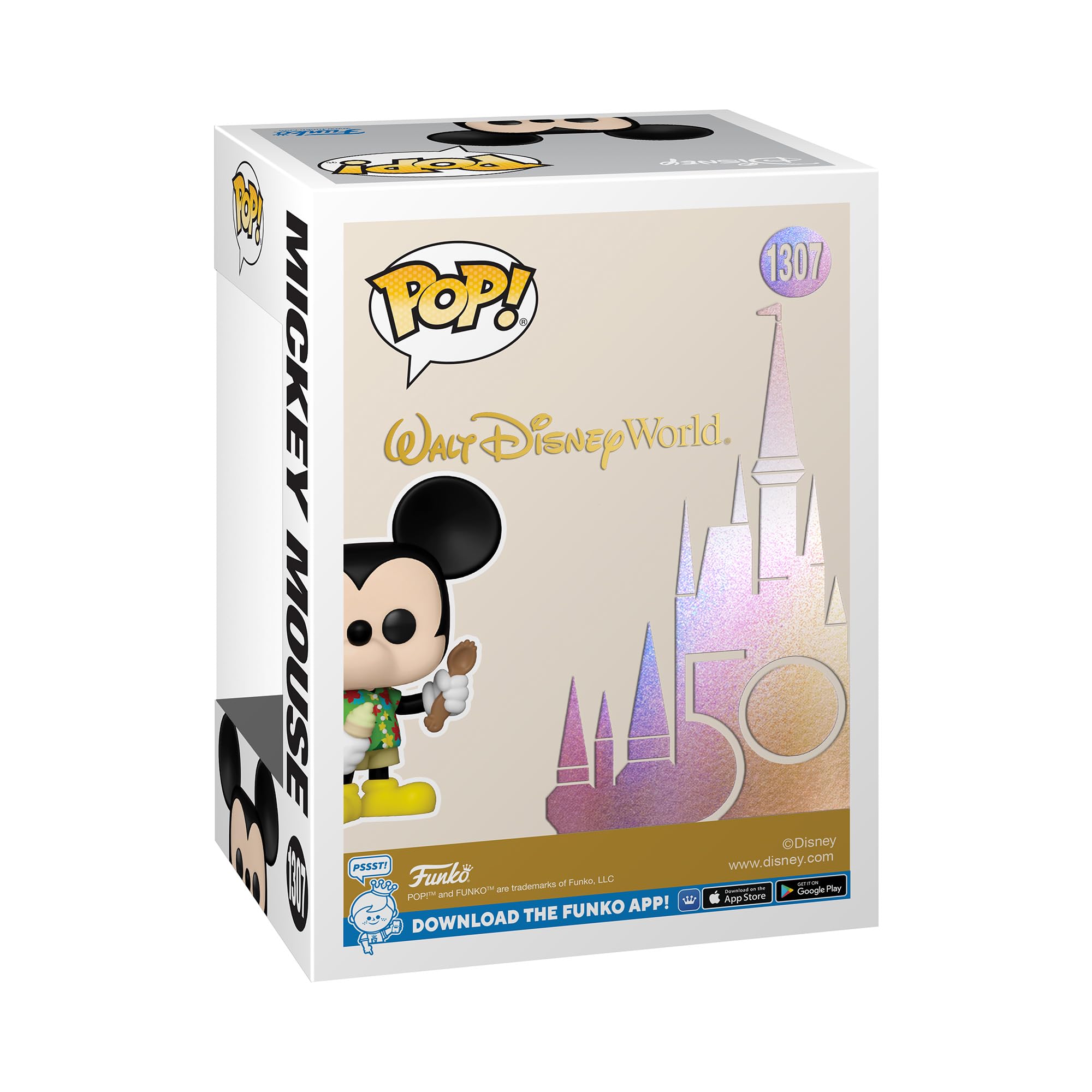 Funko Pop! Disney: Wdw 50th - Aloha Mickey Mouse - Disney World 50th Anniversary - Figura De Vinilo Coleccionable - Idea De Regalo- Mercancia Oficial - Juguetes Para NiñOs Y Adultos
