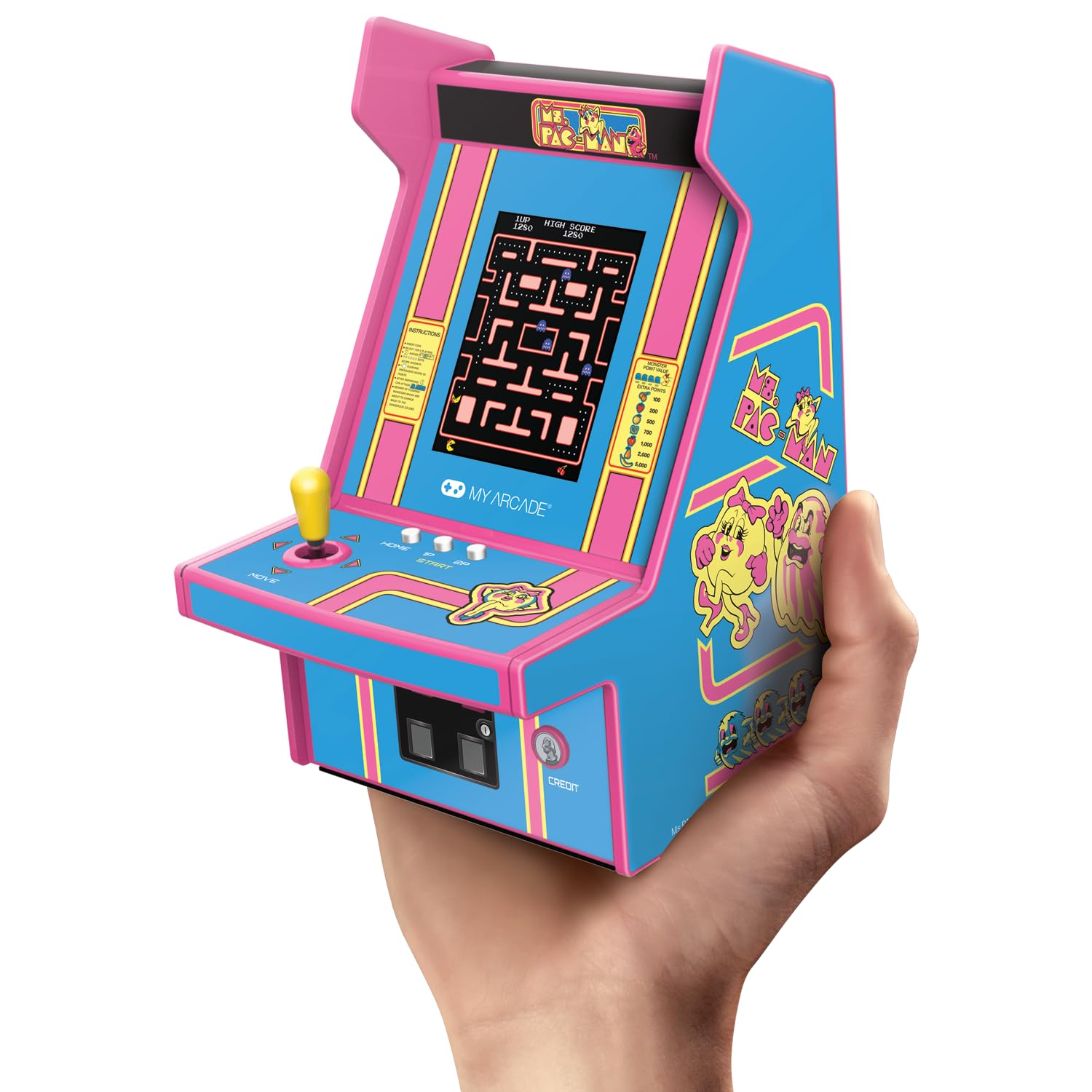 My Arcade Dgunl-7009 Ms Pac-Man Micro Player Pro Portable Retro Arcade