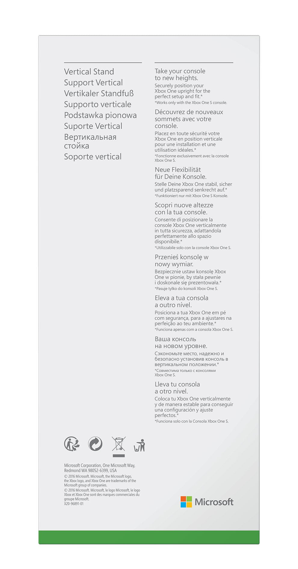 Soporte Microsoft Vertical ( XBOX - One S)