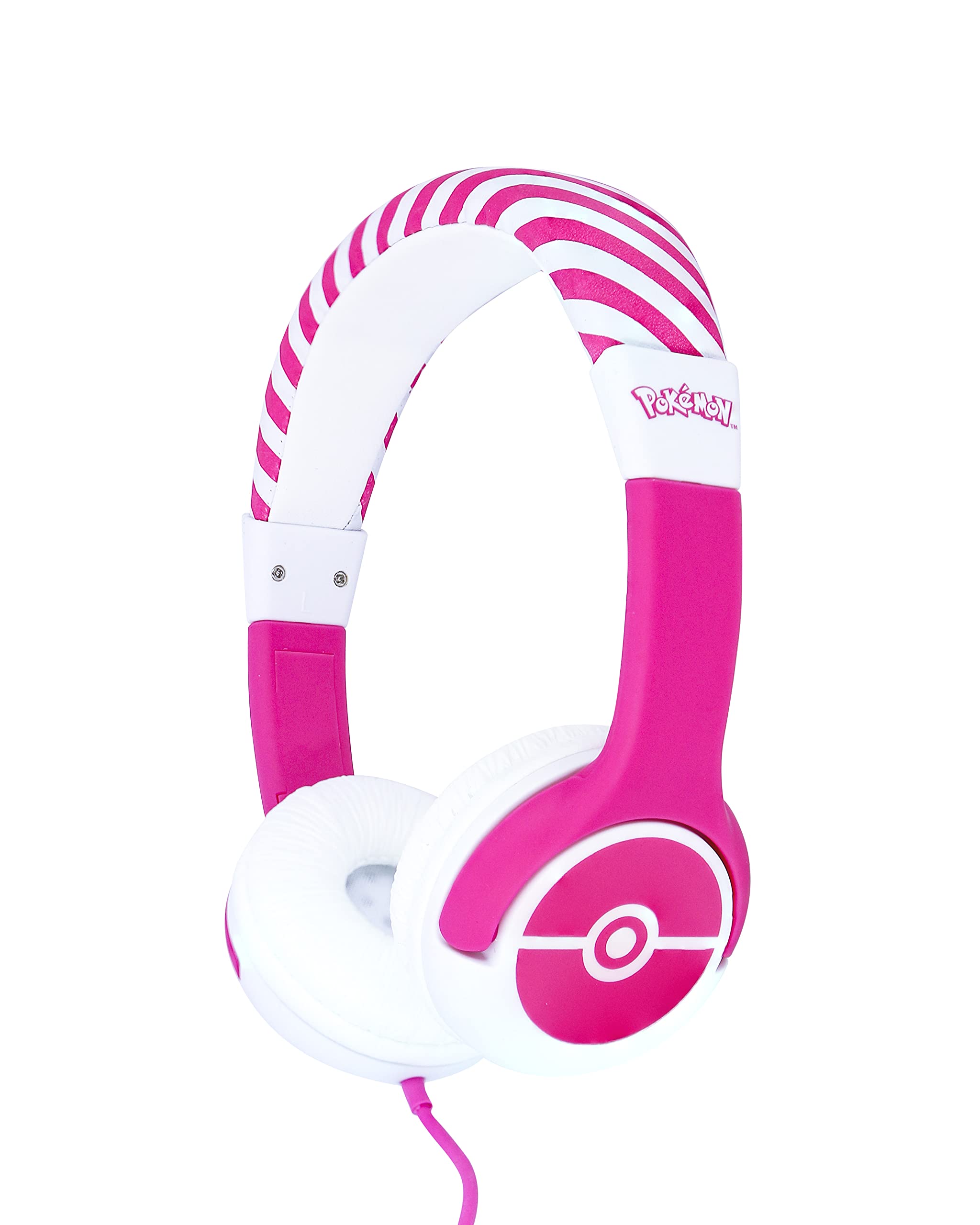 OTL Technologies Pokémon Pink Pokéball - Casque filaire pour enfants de 3 à 7 ans, rose