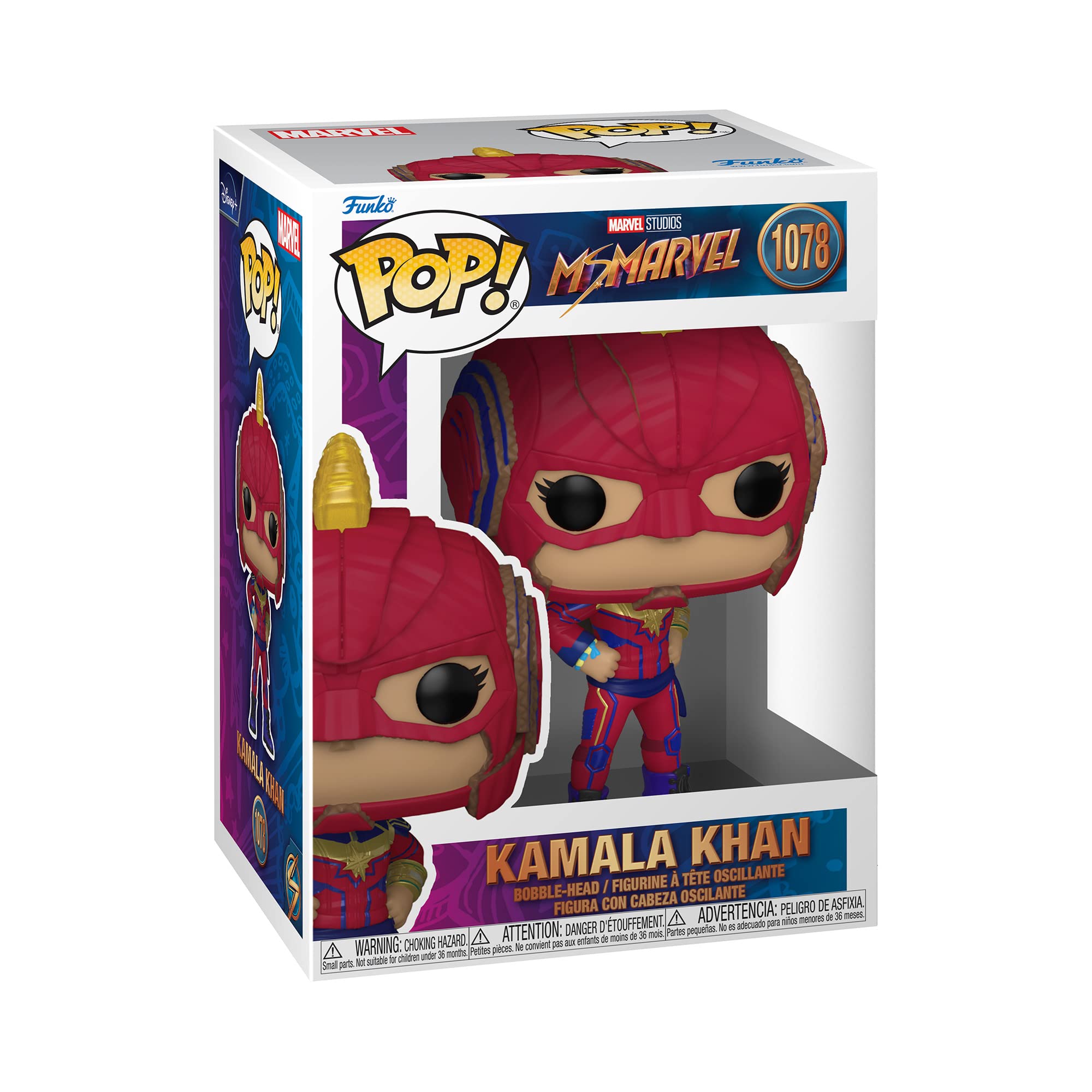 Funko Pop! Marvel: Ms. Marvel - Kamala Khan - Figura De Vinilo Coleccionable - Idea De Regalo- Mercancia Oficial - Juguetes Para NiñOs Y Adultos - Tv Fans - MuñEco Para Coleccionistas Y ExposicióN
