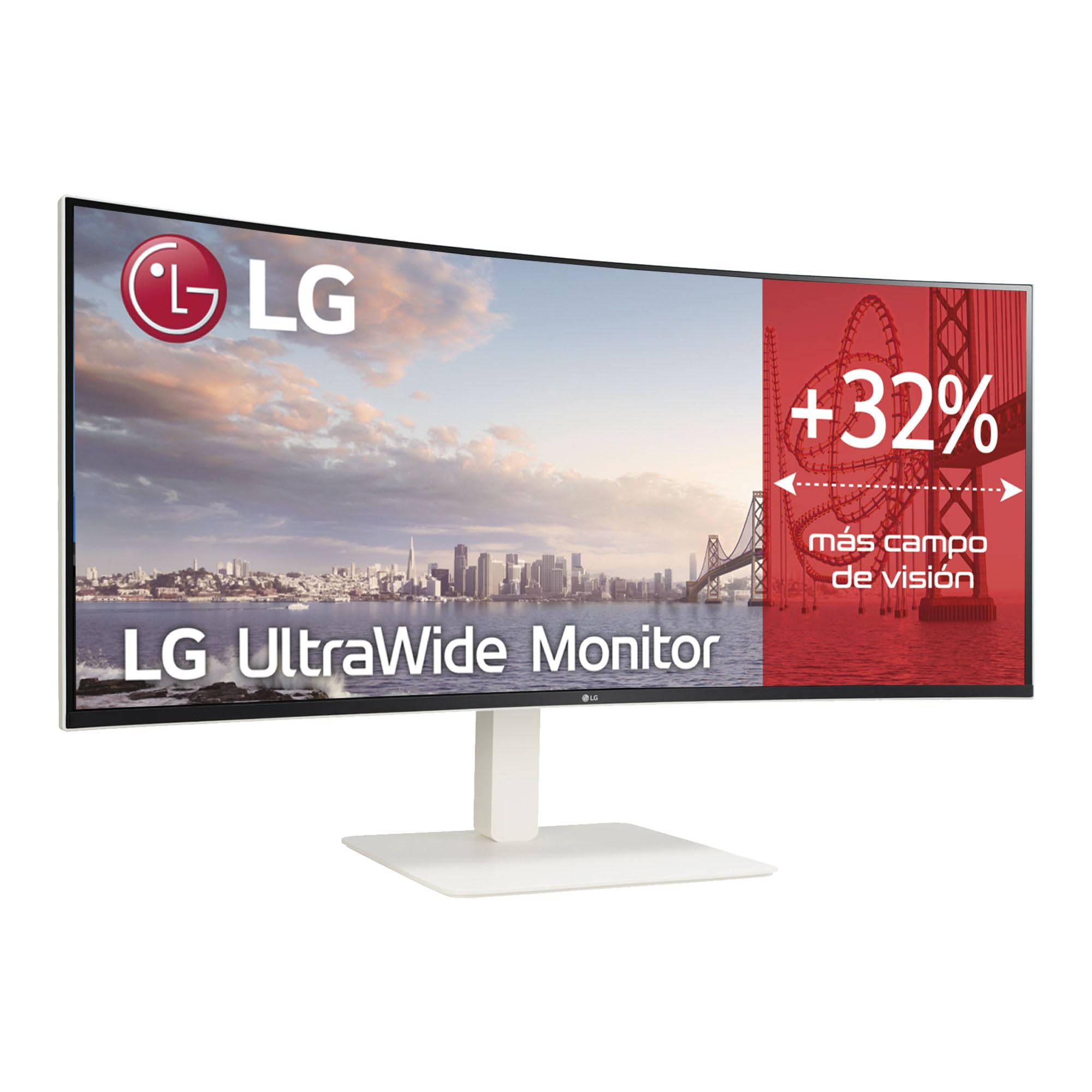 Monitor Profesional Ultrapanorámico Curvo LG UltraWide 38WR85QC-W 37.5'/ WQHD+/ Multimedia/ Blanco