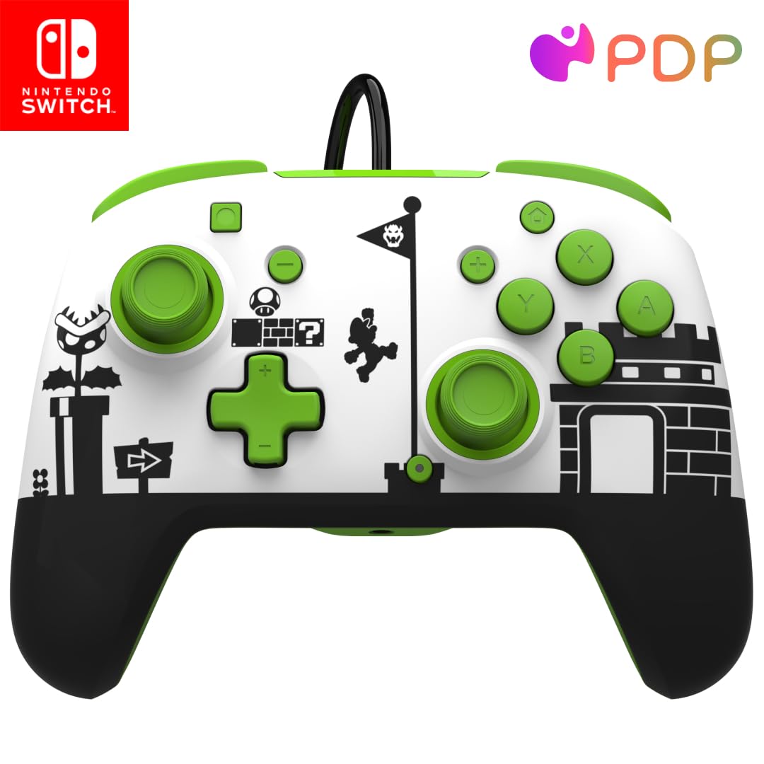 PDP Switch Rematch Manette filaire SUPER MARIO Sous licence officielle Nintendo - Boutons, sticks, déclencheurs et palettes personnalisables - Manettes ergonomiques