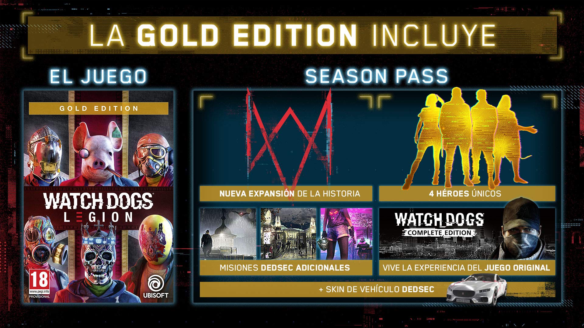 Watch Dogs Legion - Gold Edition PS4 - [PAL ESP] - Nuevo