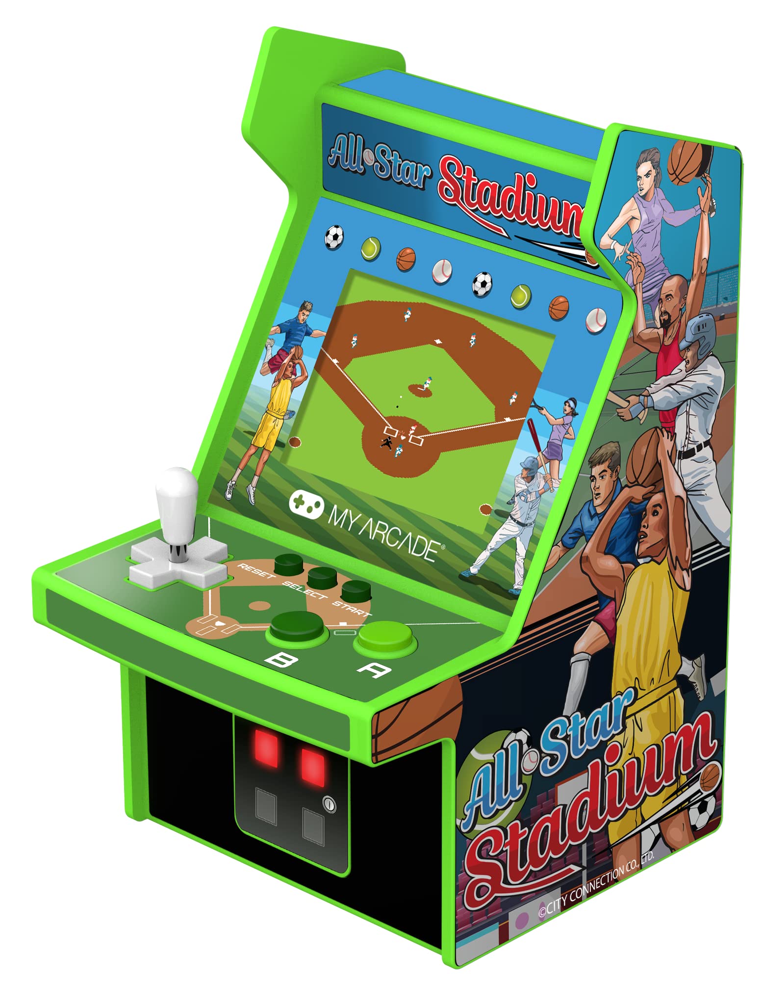 My Arcade Micro Jugador All-Star Stadium Mini Cabina Retro, 307 Juegos En 1