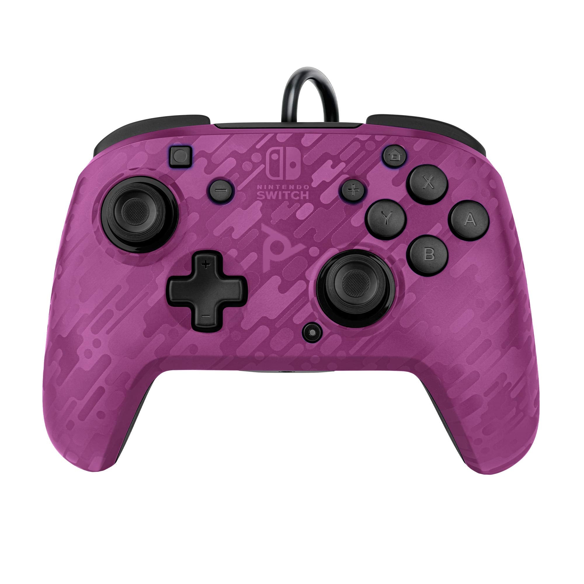 Mando Nintendo Switch Pdp Pro Faceoff Deluxe + Audio Chat Camo Morado