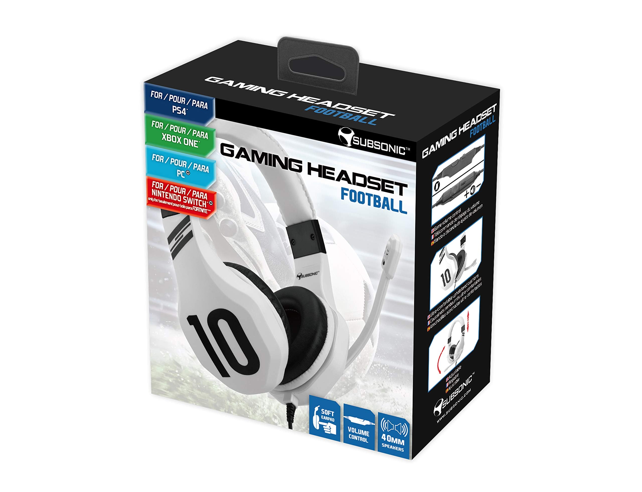 Subsonic - Auricular Para Juegos Para PS4 - / Xbox one/PC/Switch (sólo Fortnite) - Accesorios para gamers - Blanco (Xbox One)