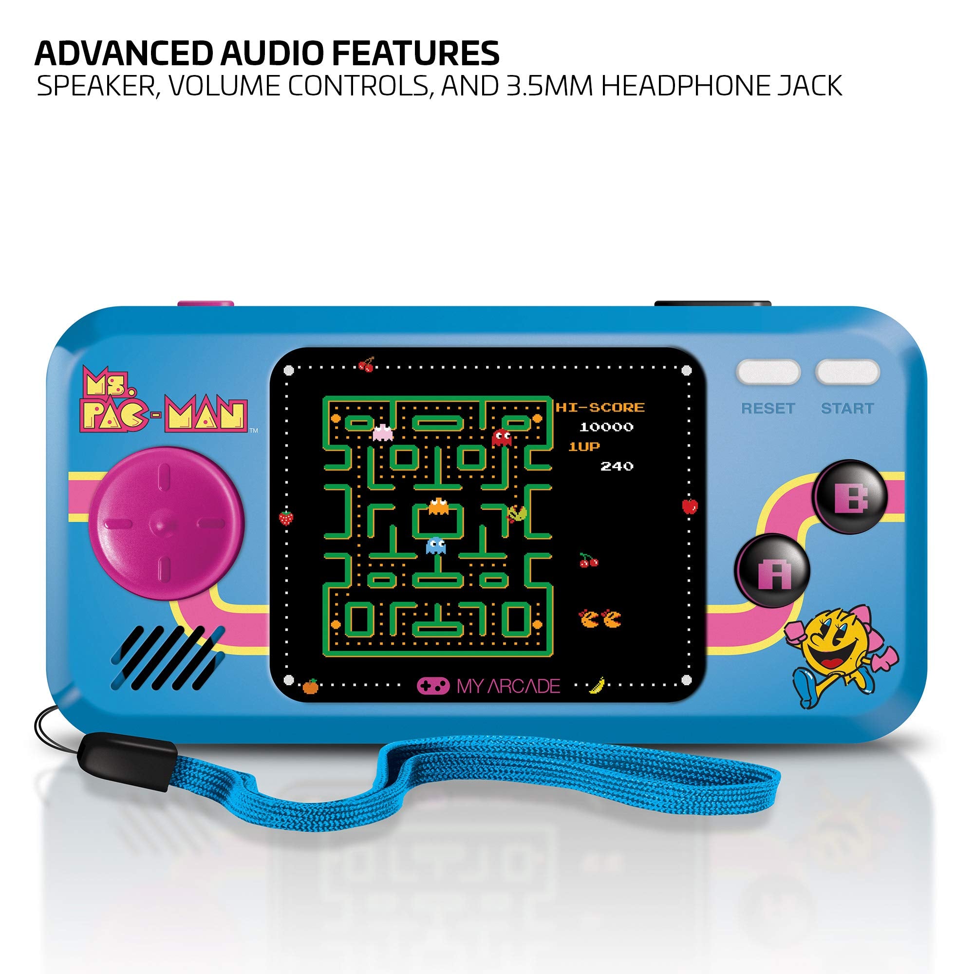Ms. Pac-Man Pocket Player - Consola PortáTil, 3242 Almacenamiento, Juegos Retro
