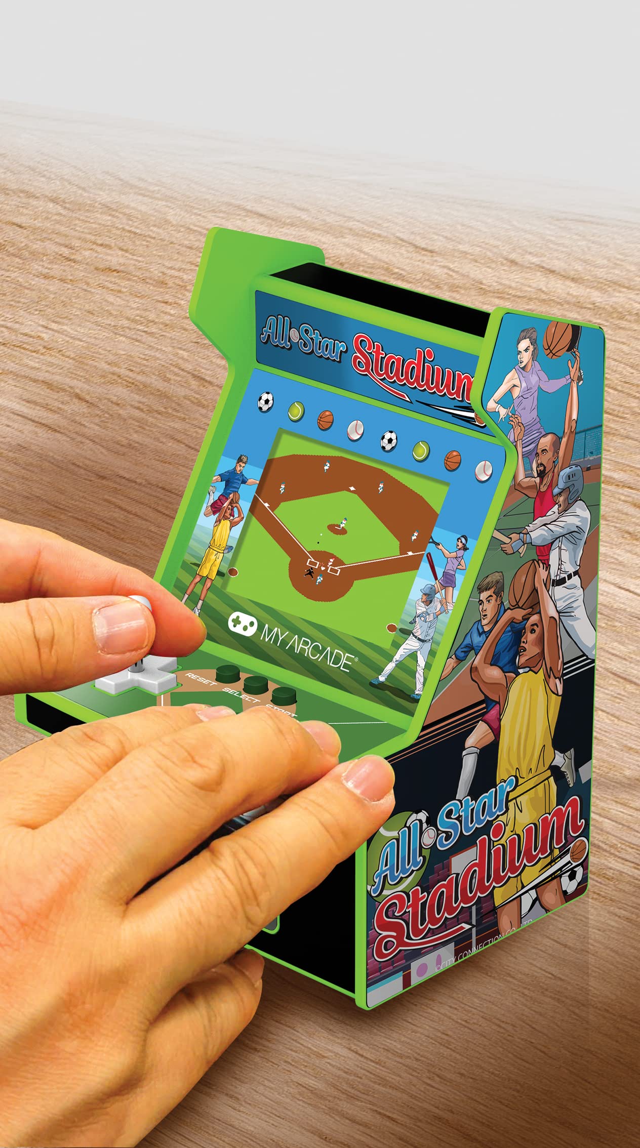 My Arcade Micro Jugador All-Star Stadium Mini Cabina Retro, 307 Juegos En 1