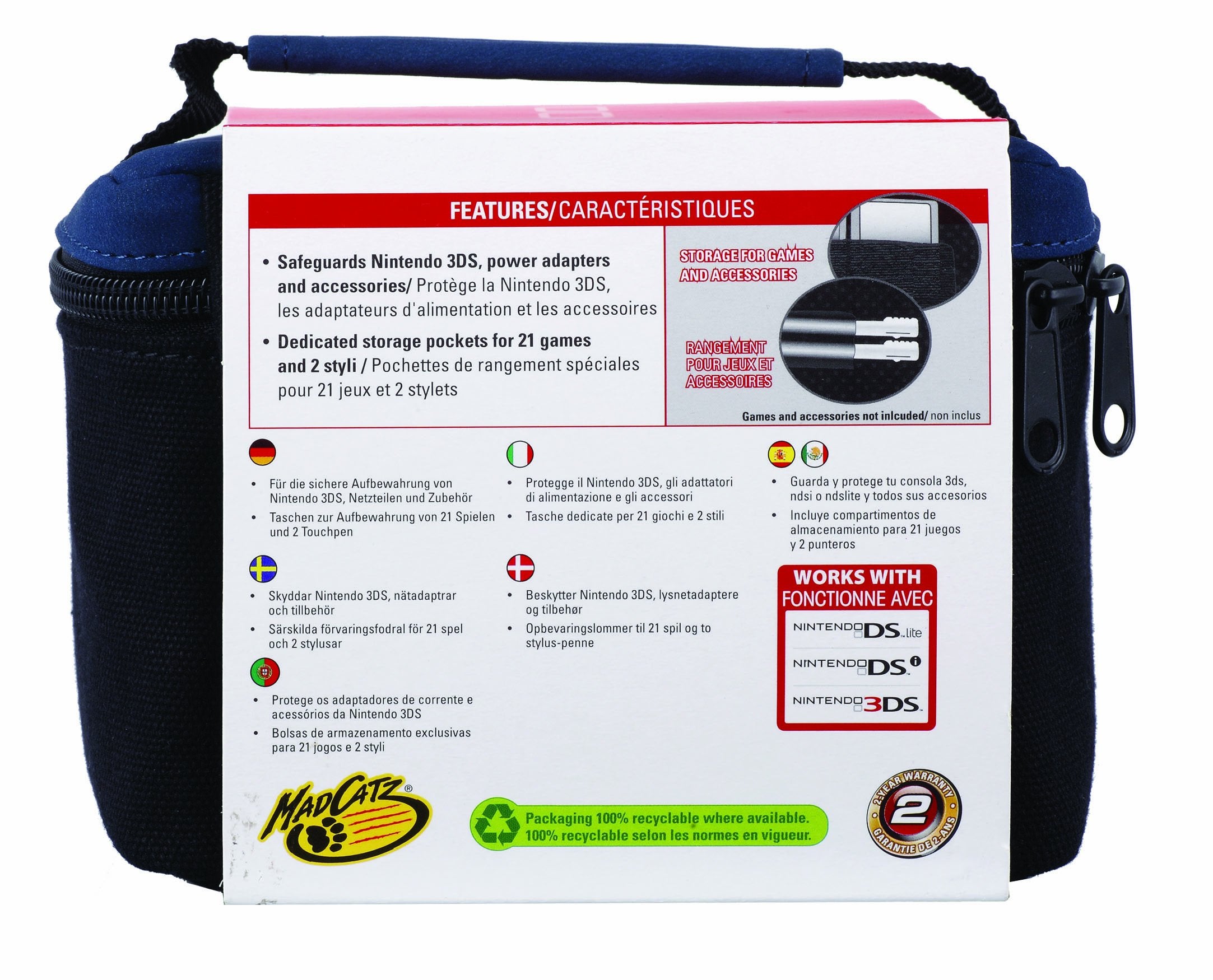 Mad Catz - Sac de voyage, bleu (Nintendo 3DS)