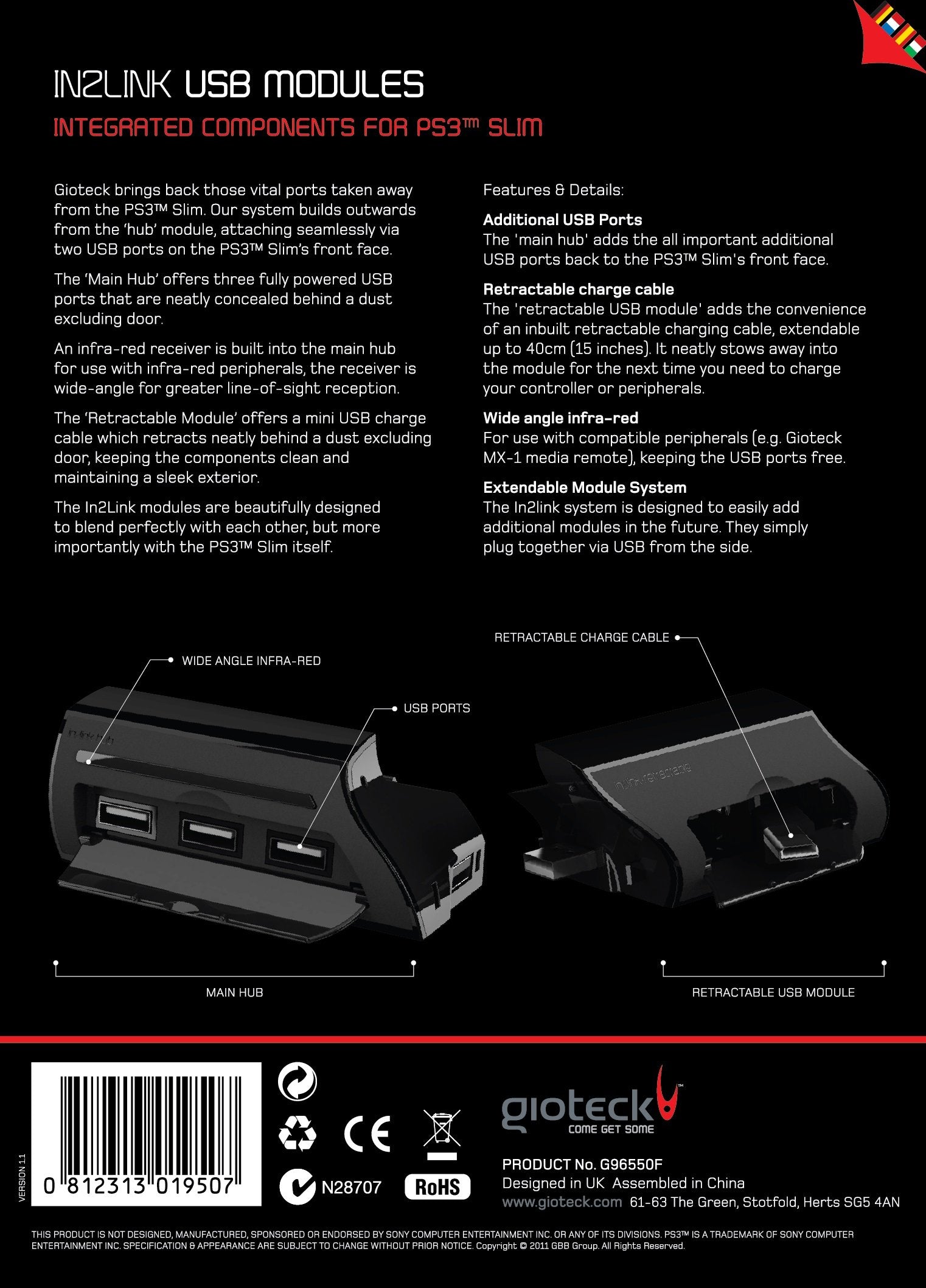 Gioteck - Module USB In2Link (PS3)