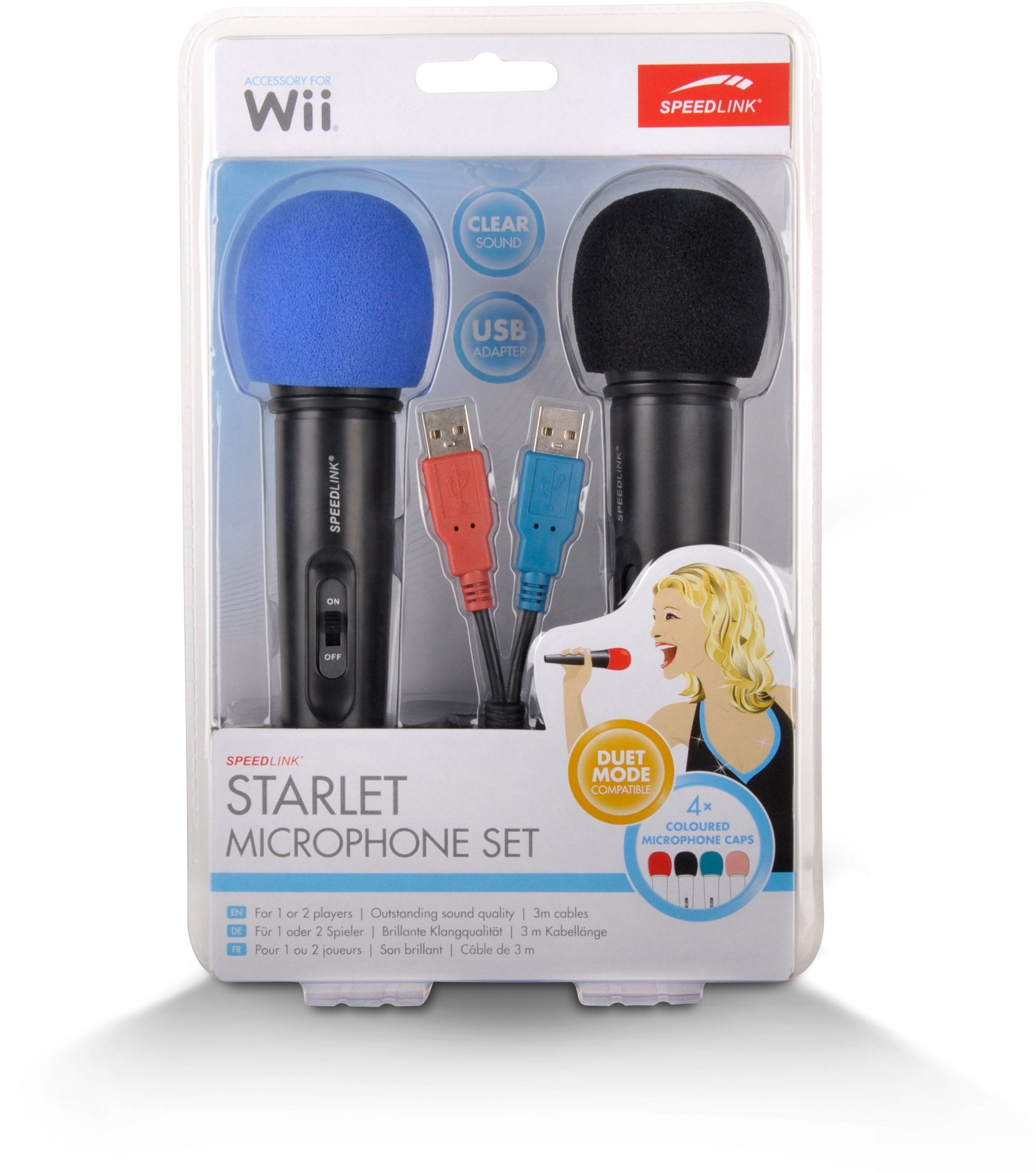 Speedlink - Ensemble de microphones Starlet Sl3471Bk01, noir (Nintendo Wii)
