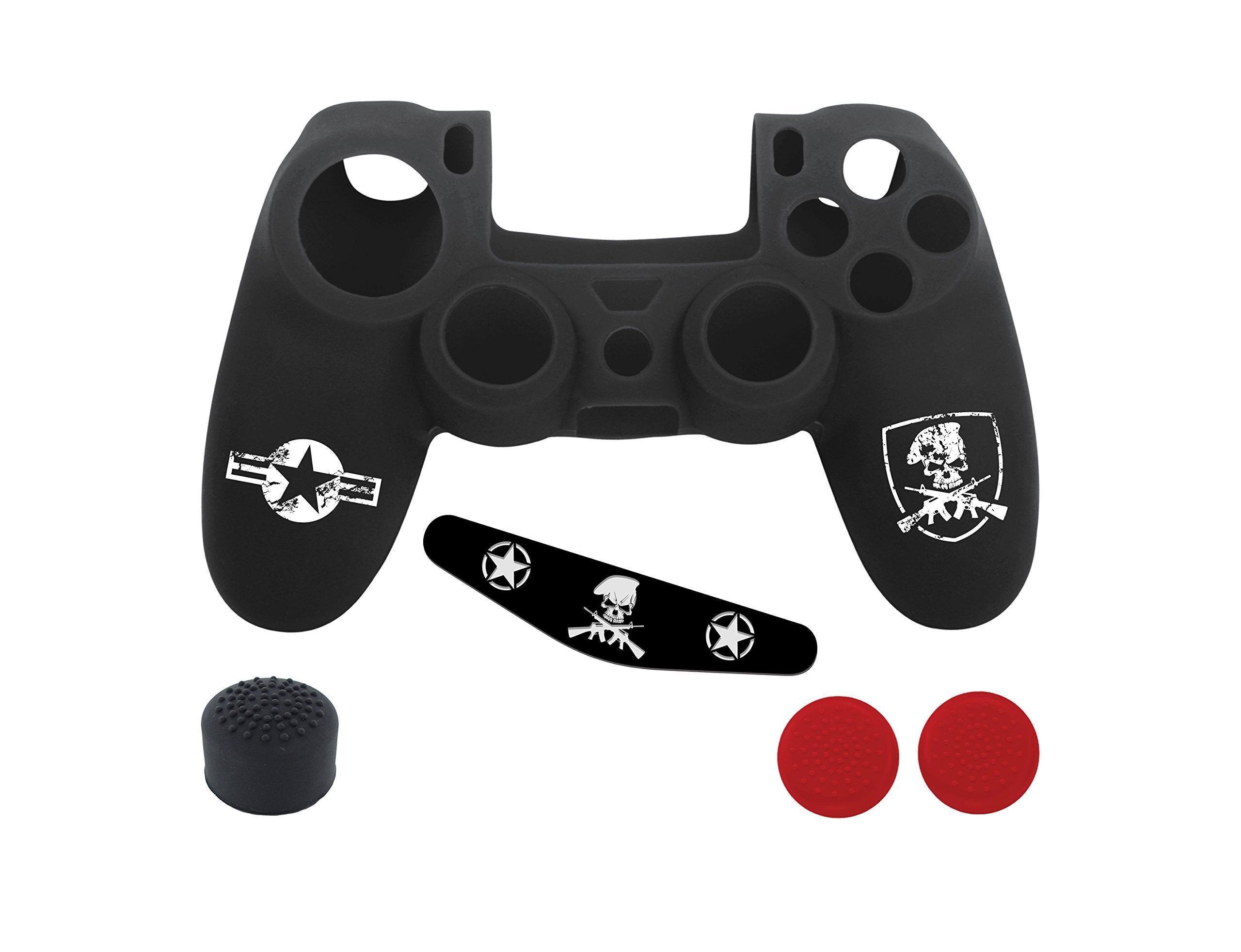 Subsonic - Kit De CustomizacióN Para Mando Playstation 4 - Funda De Silicona Para Mando PS4 - con grips para joysticks - CAMO/FPS
